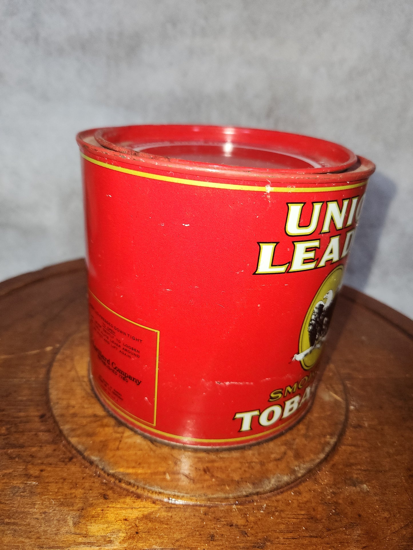 Vintage Union Leader Smoking Tabacco Tin EMPTY No Tobacco pa557