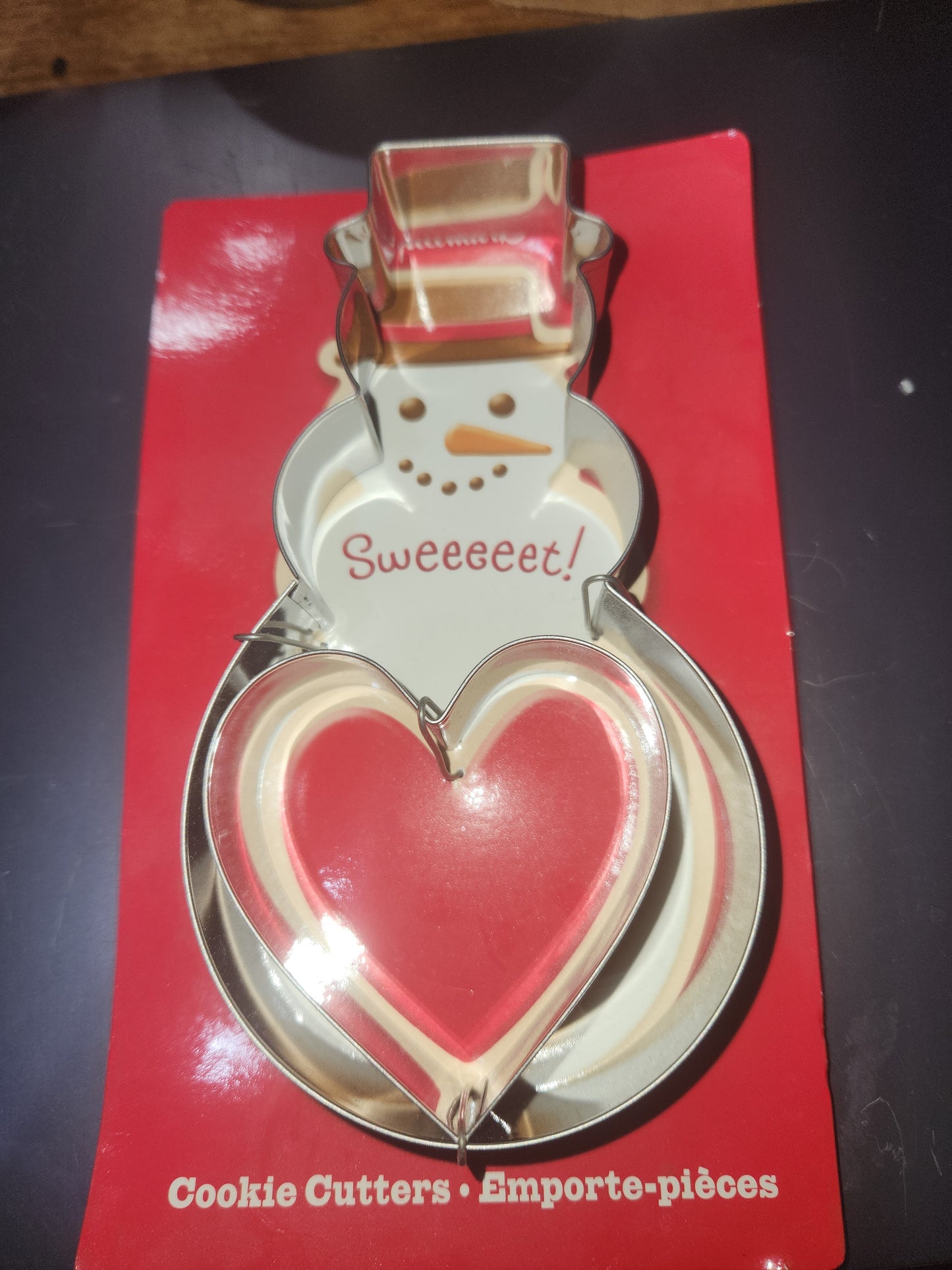 Hallmark Snowman & Heart Jumbo Cookie Cutter Set NEW ccs7