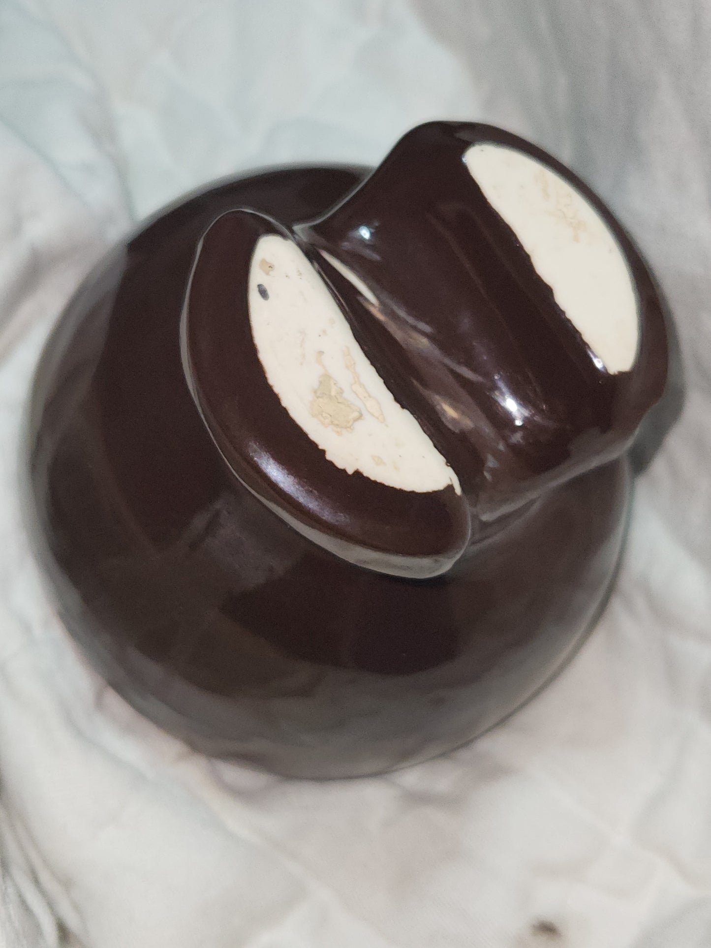 Vintage Victor Insulators Inc. Large Brown Drip Glaze High Voltage Ceramic Insulator insv1
