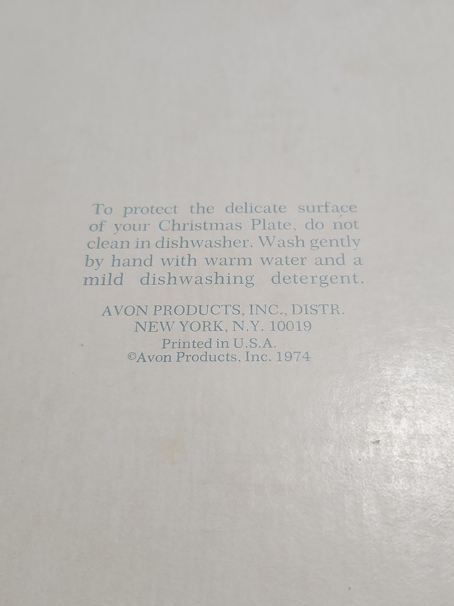 Vintage Avon Christmas 1974 Country Church Plate Original Box. Enoch Wedgewood England