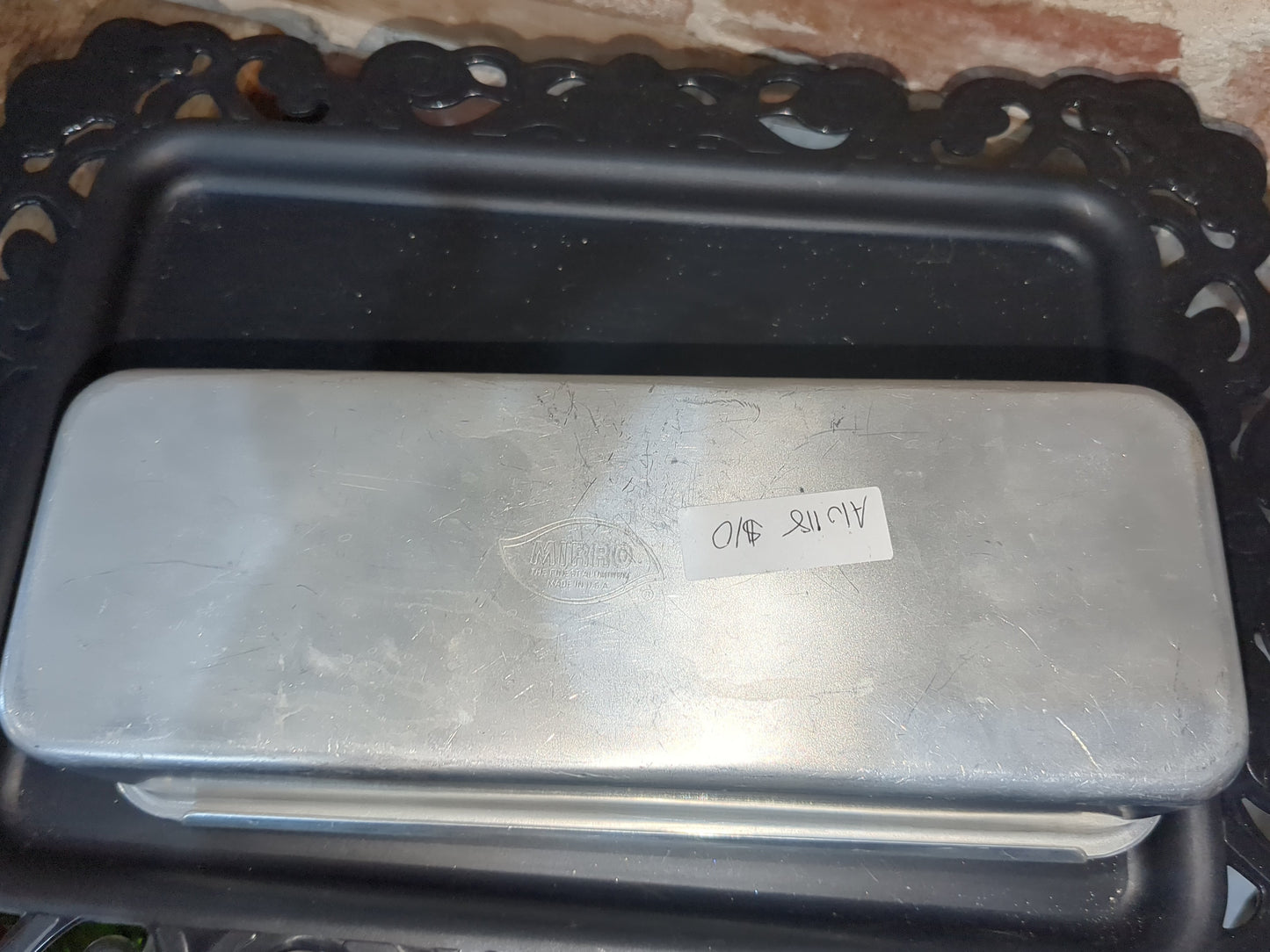 Vintage Mirror aluminum loaf bread cake pan alu118