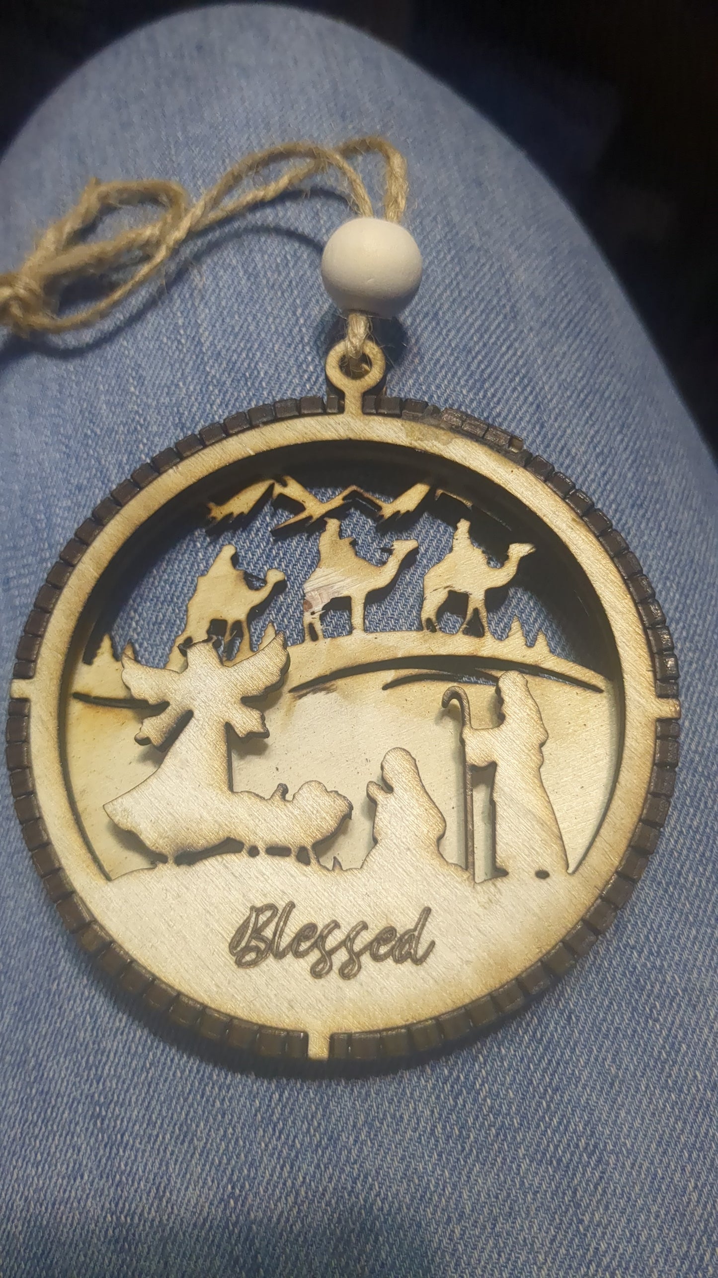 Ornament or car charm Blessed