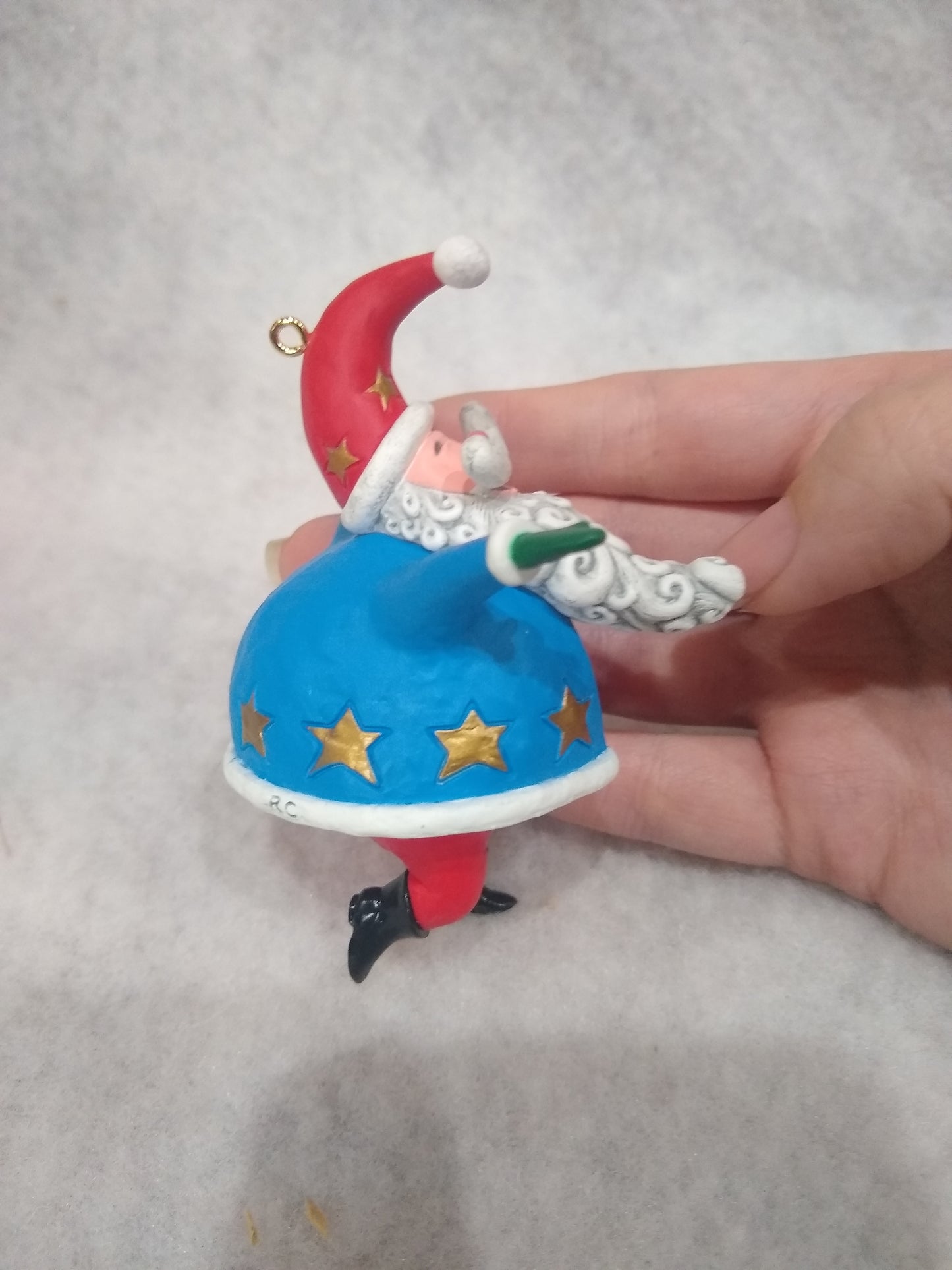 Vintage 2000 Hallmark Christmas Ornament Hooray for the U.S.A. Patriotic Santa h917