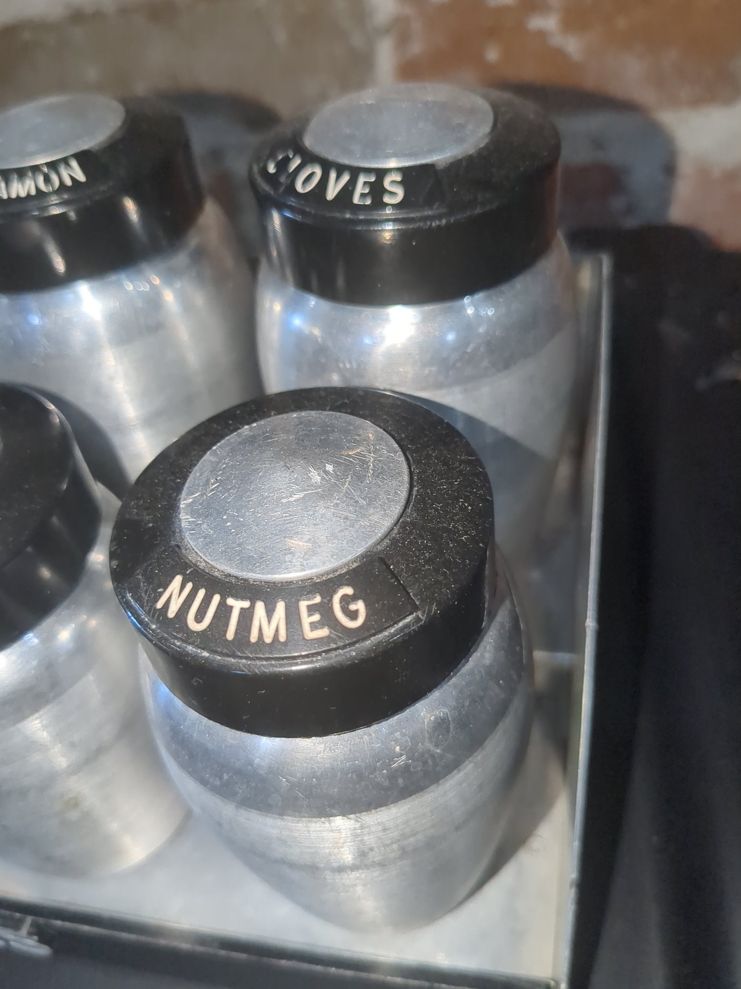 Kromex Vintage Aluminum Spice Set With Rare Flour And Sugar Shakers alum110