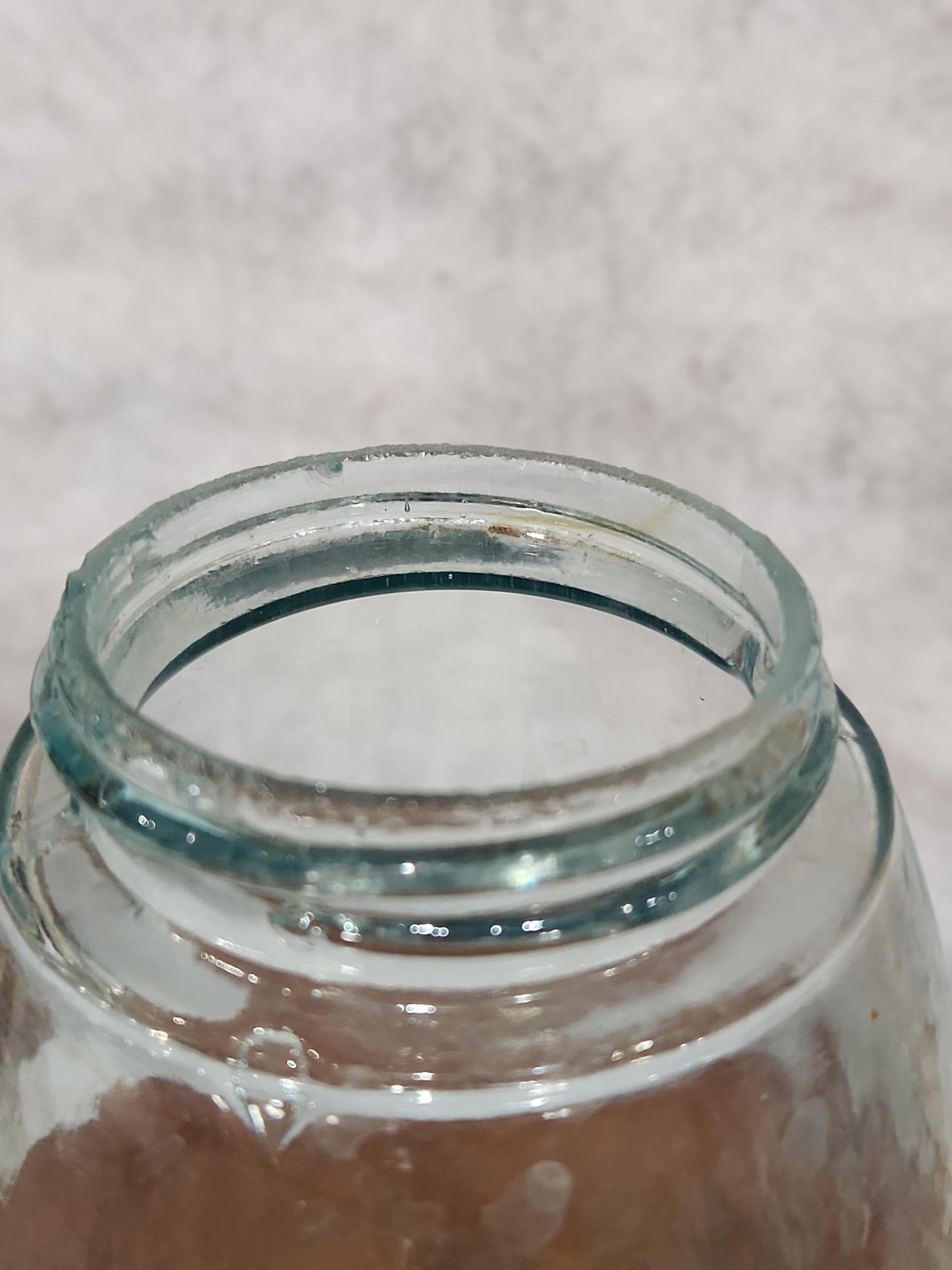 Vintage Light Aqua Blue 1/2 Gallon Embossed Mason's Patent Nov. 30th 1858 jar54