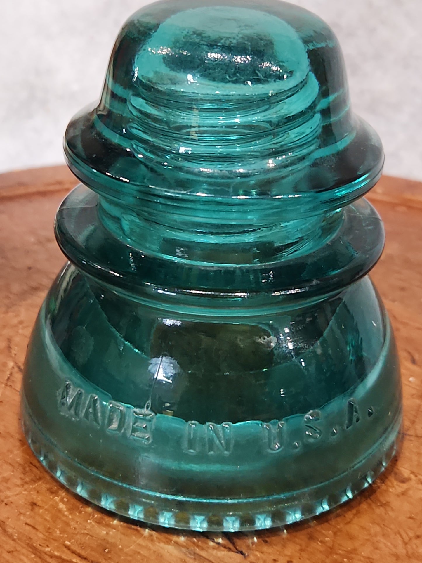 H6-42 vintage Hemingray number 42 teal green insulator