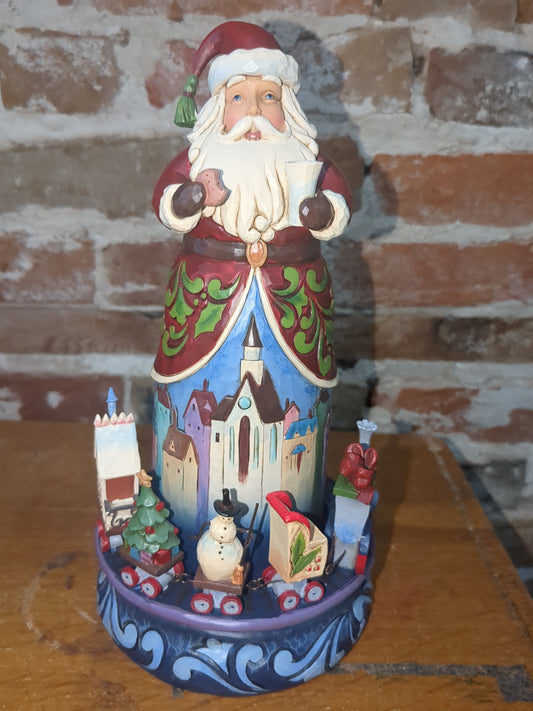 Jim Shore 4051543 Christmas Magic Is All Around Santa with Moveable Train with box 2015