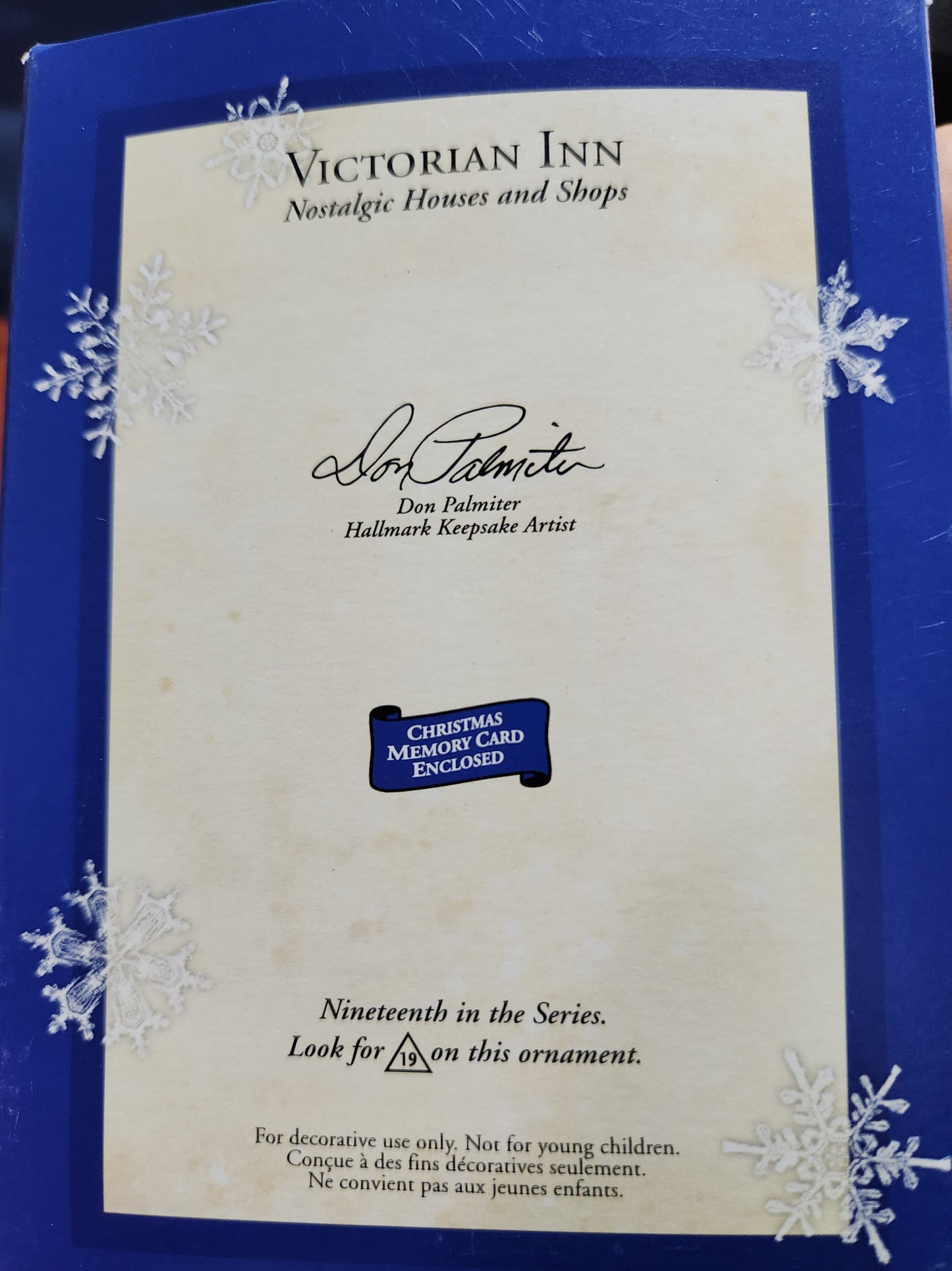 HH2002 Victorian Inn Ornament Hallmark Nostalgic Houses,