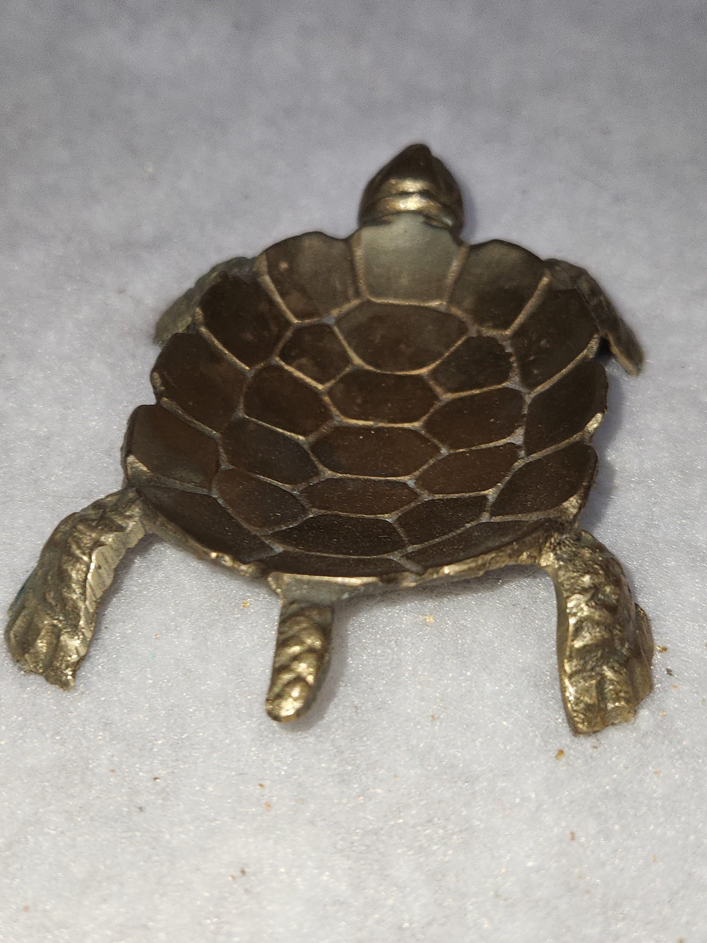 Vintage Solid Brass turtle trinket dish br120