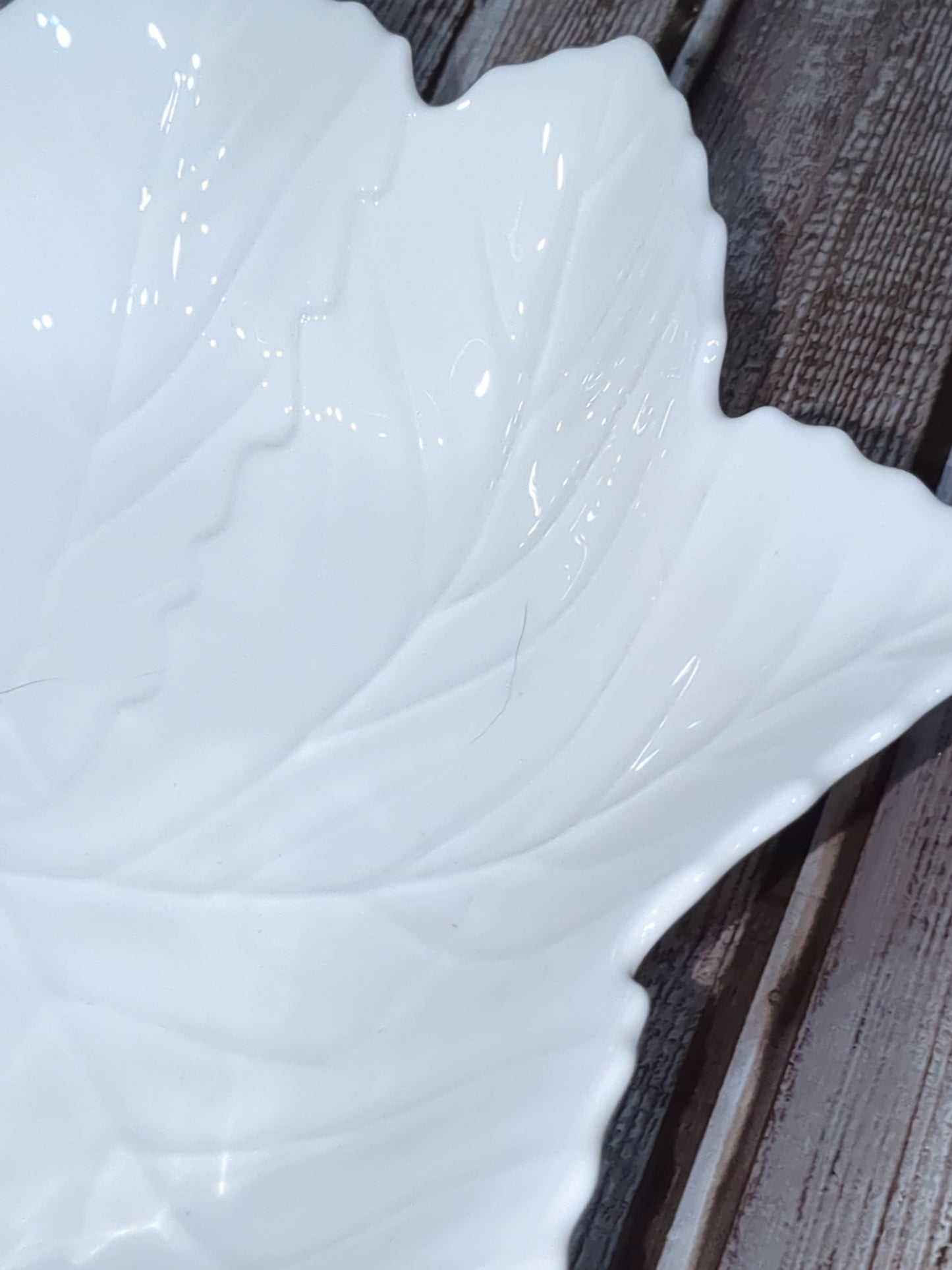Fitz and Floyd White Leaf Bowl Bone China