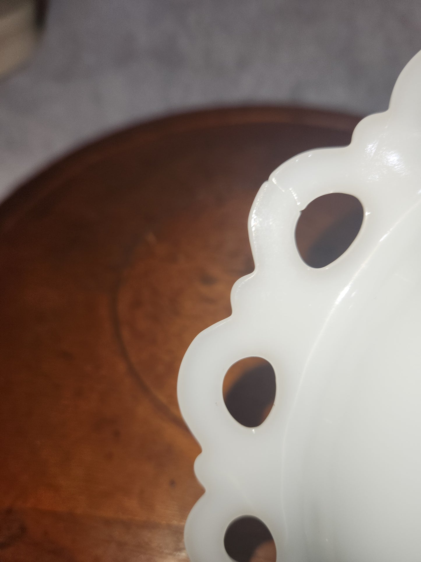 Assemblage Vintage Anchor Hocking Old Colony Lace Edge Milk Glass Pedestal Compote Candy asm8