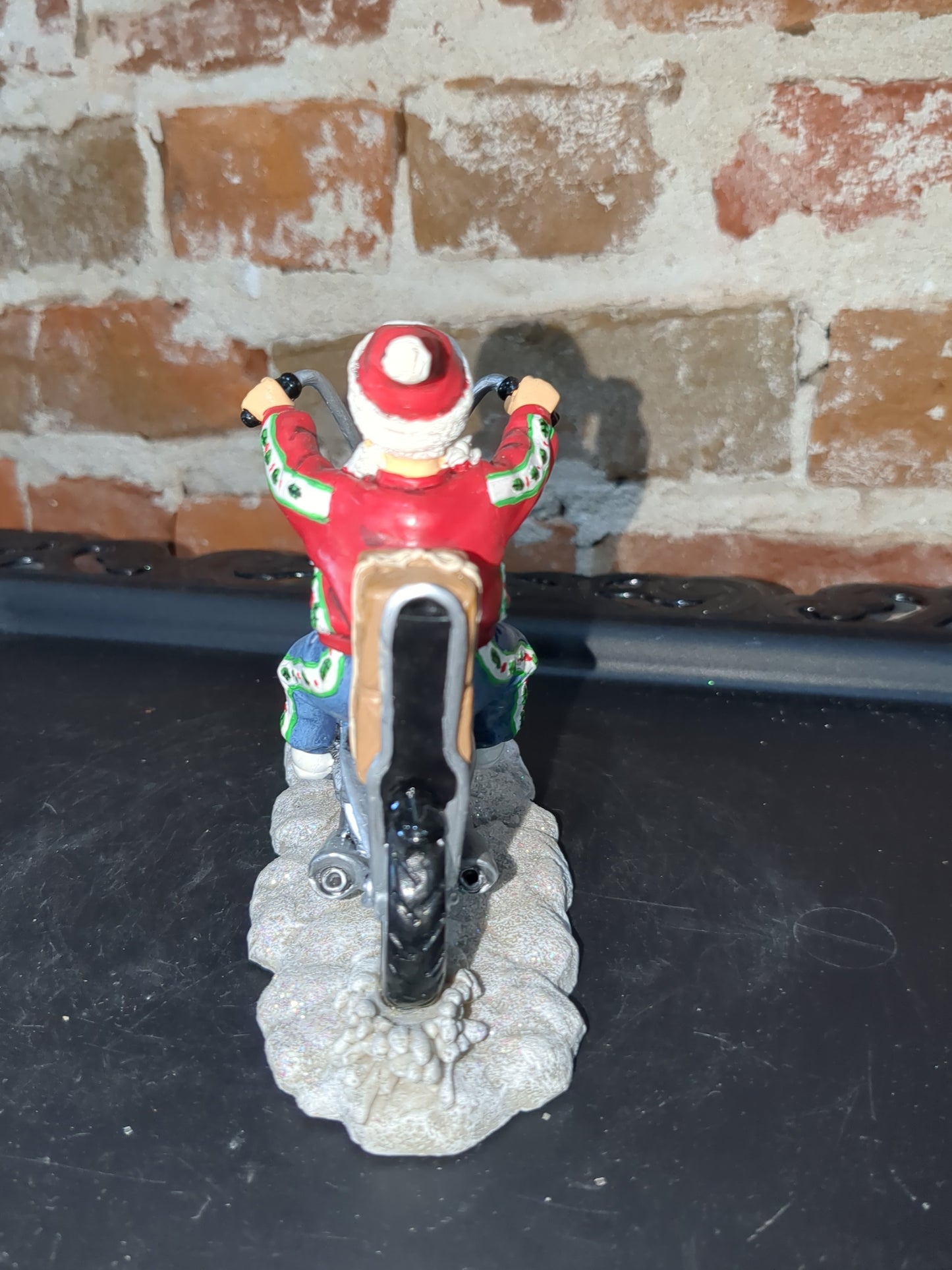 Christmas Limited Edition Rebel Without A Claus motorcycle Figurine "Revved Up for Christmas" by Hamilton r12