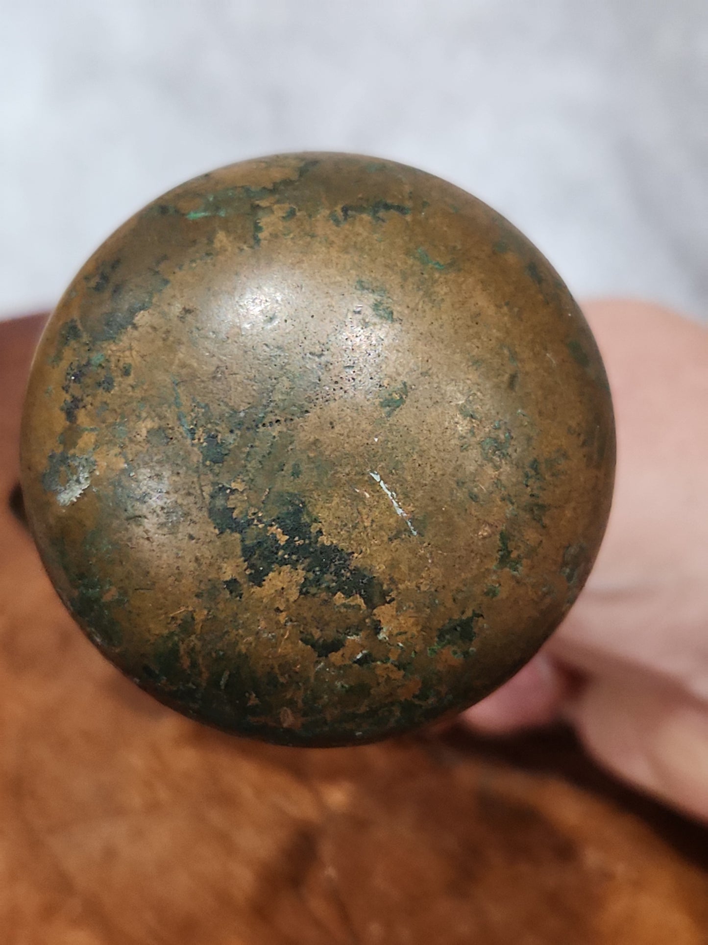 Antique UNMATCHING Glass and Metal Door Knobs attached to a stem kn21