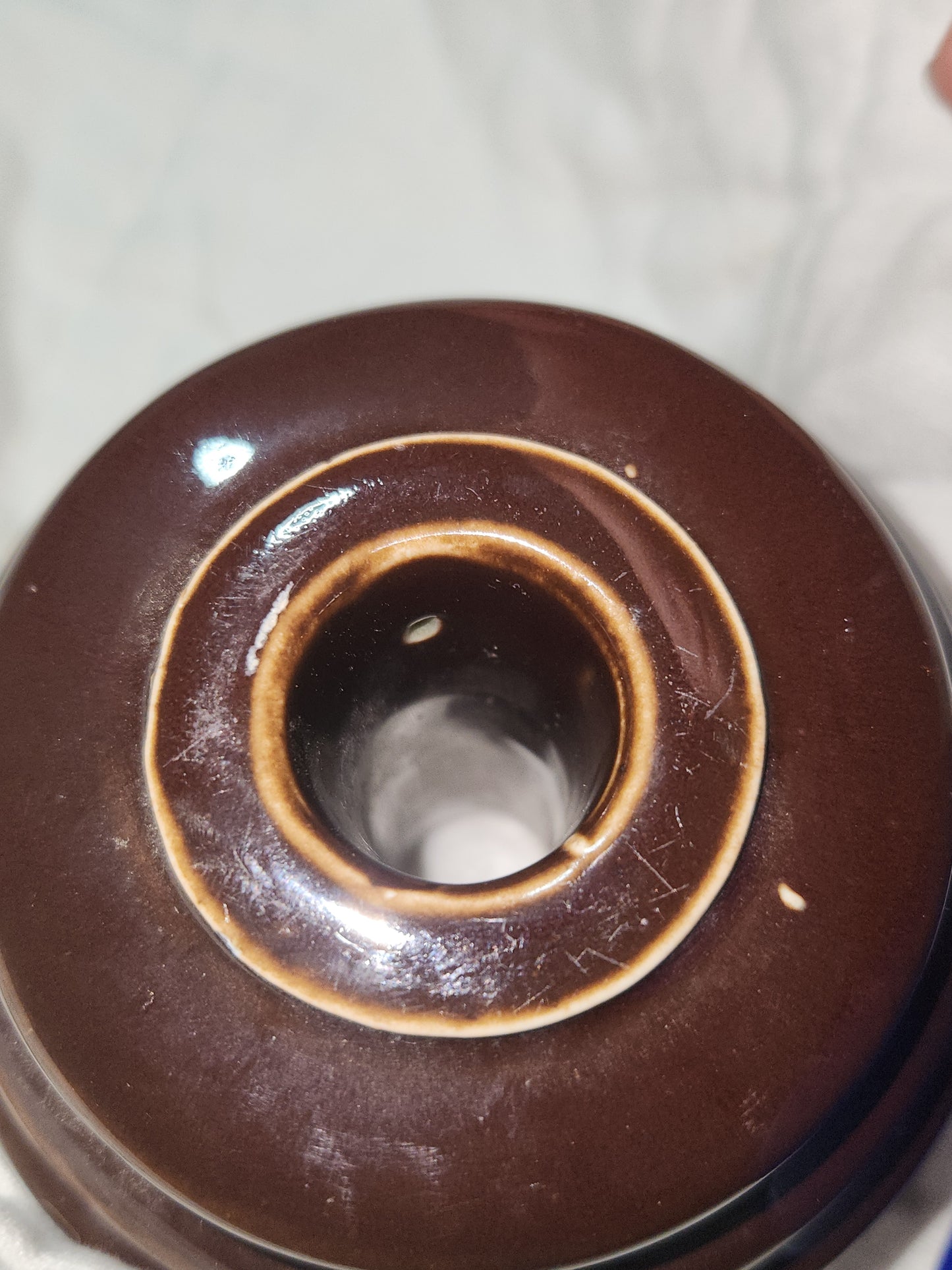 Illinois Electric Porcelain Co. Brown Glazed Ceramic Porcelain Telephone Insulator beehive spool iep1