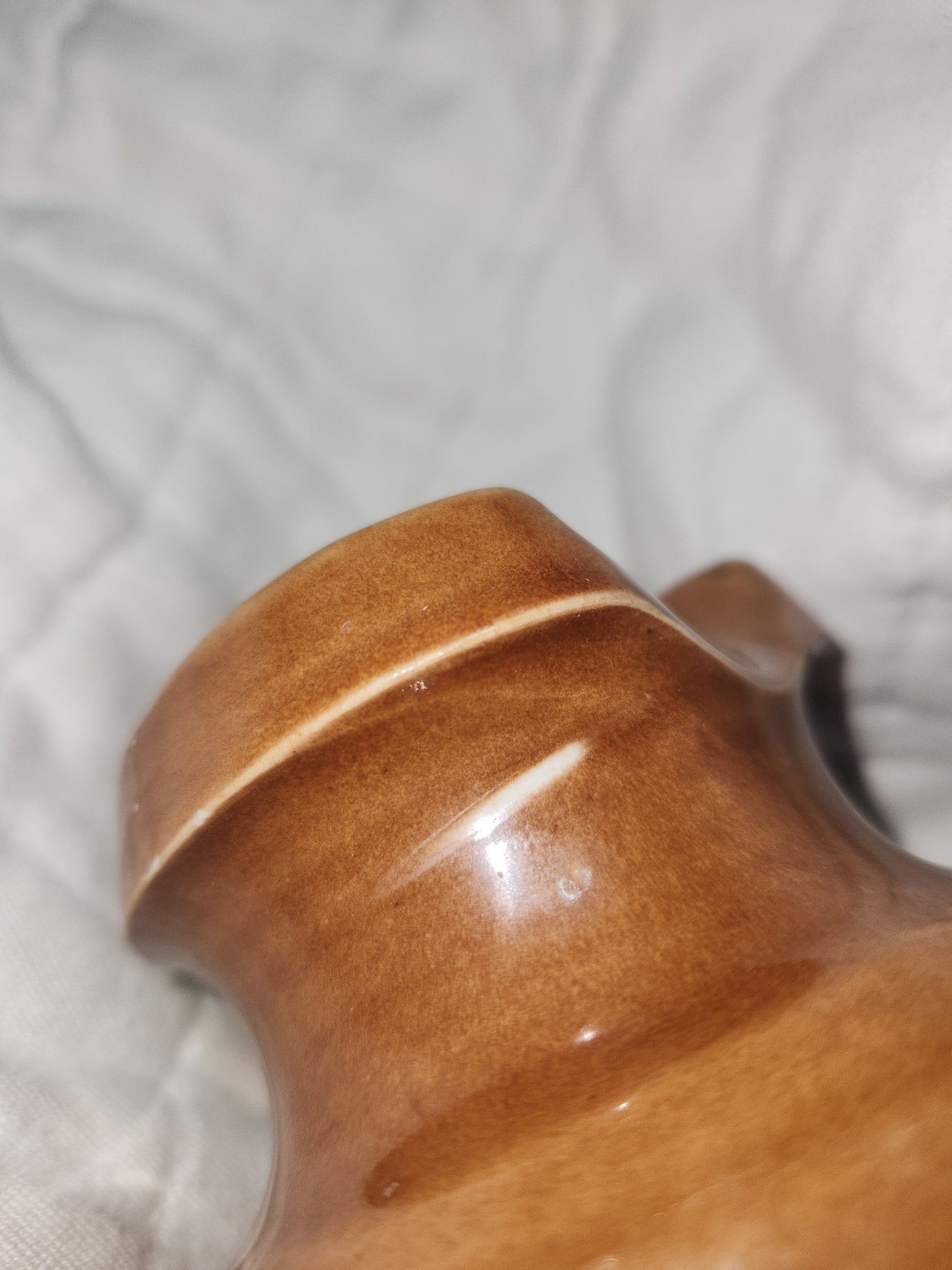 Ohio Brass Company Caramel brown Ceramic Porcelain Glazed Electric Insulator obc1