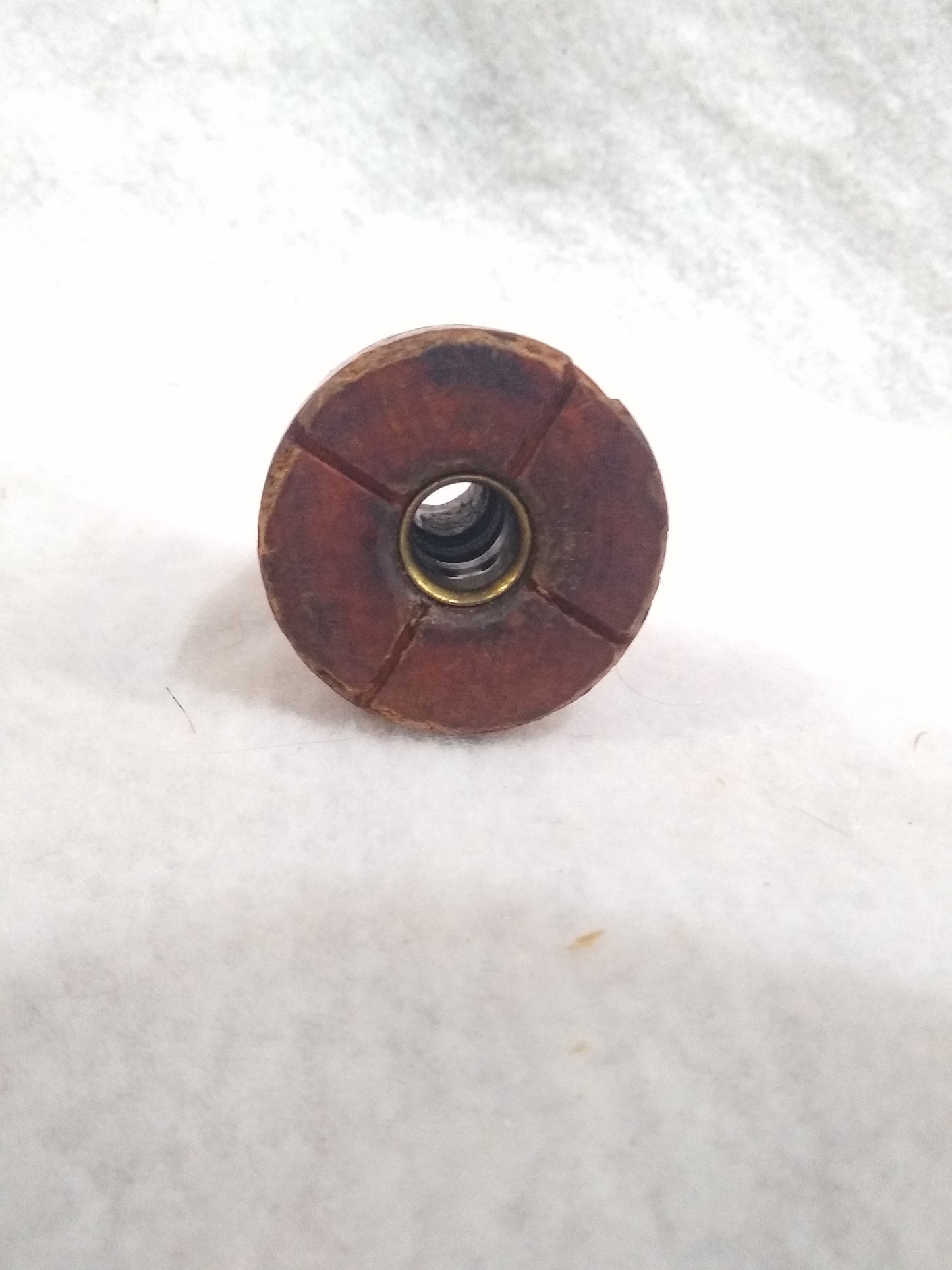 Antique wooden beehive spool sp54
