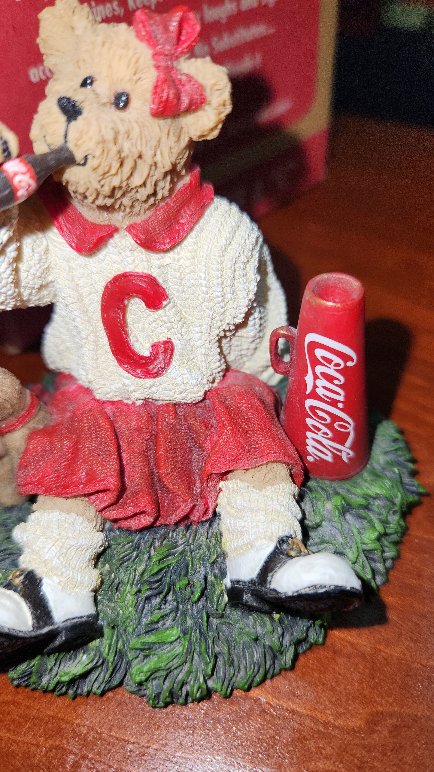 Coca-Cola Coke Boyds Bear cheerleader Dinah Gimmie A "C" Figurine 919938 Coke cc231a
