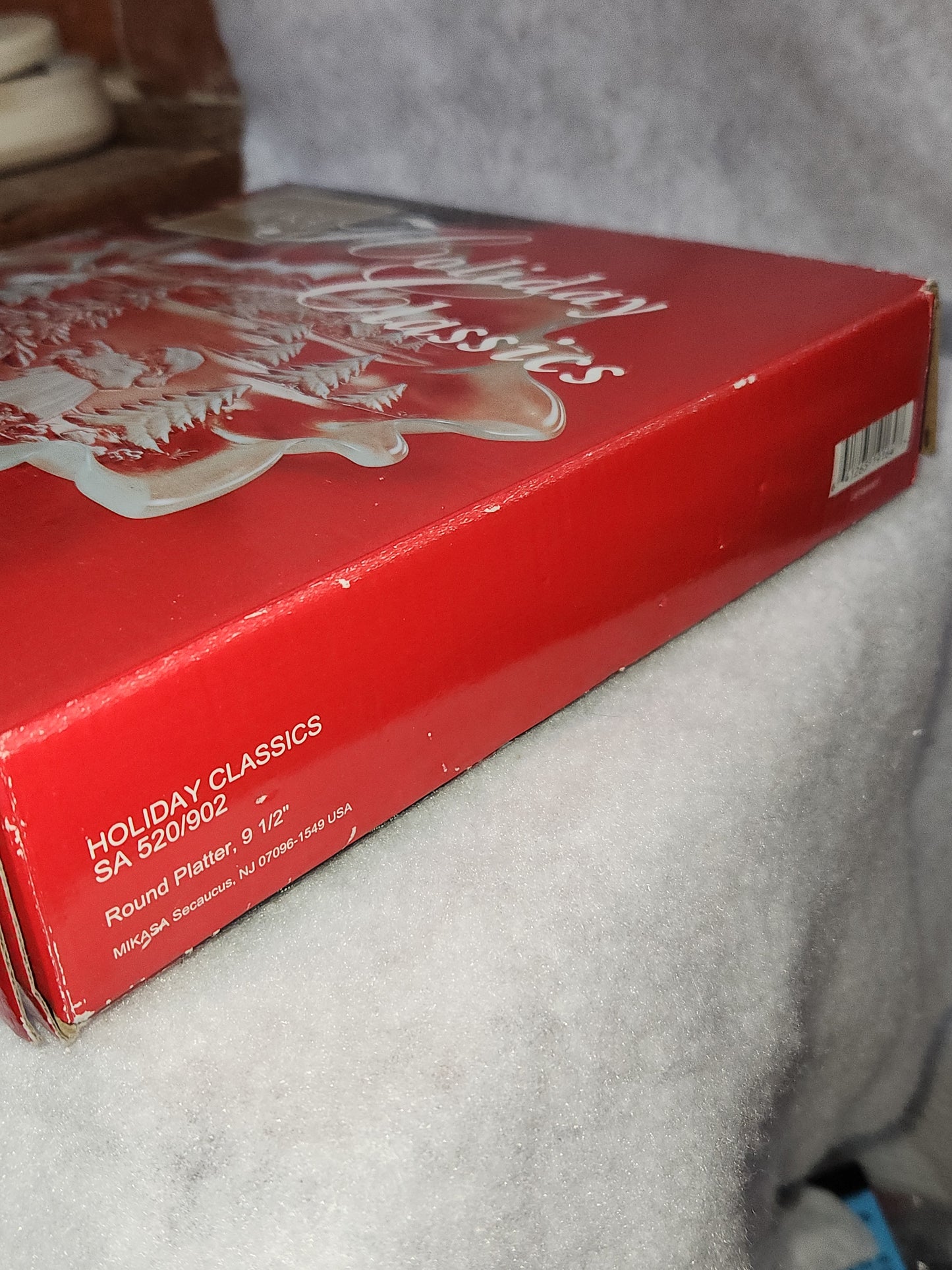 Vintage Mikasa Holiday Classics Christmas Platter Frosted Christmas Platter NIB mk29