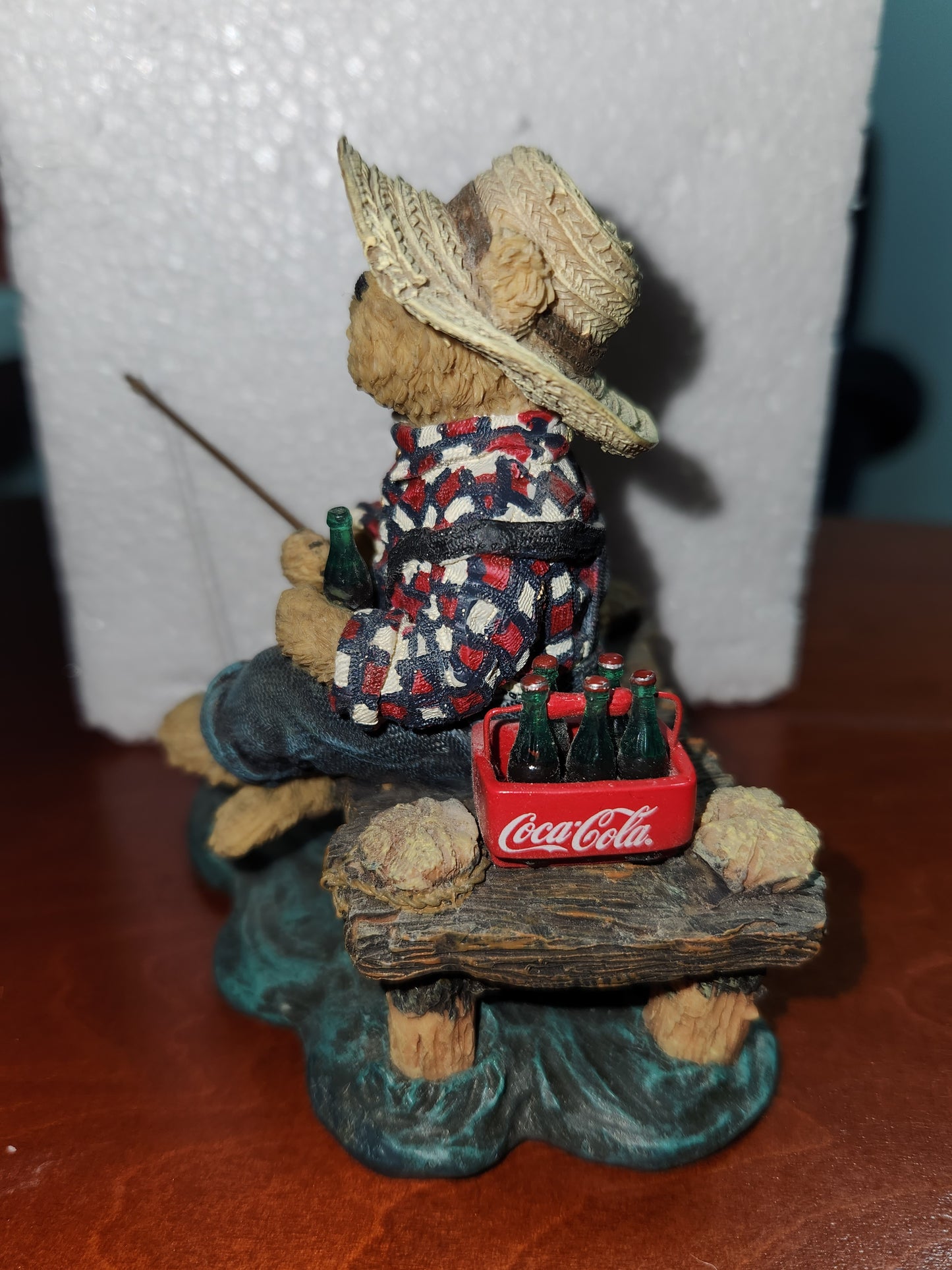 Boyds Bear Coca-Cola Coke figurine exclusive to Cracker Barrel Jimmie...favorite pastimes. Cc231b