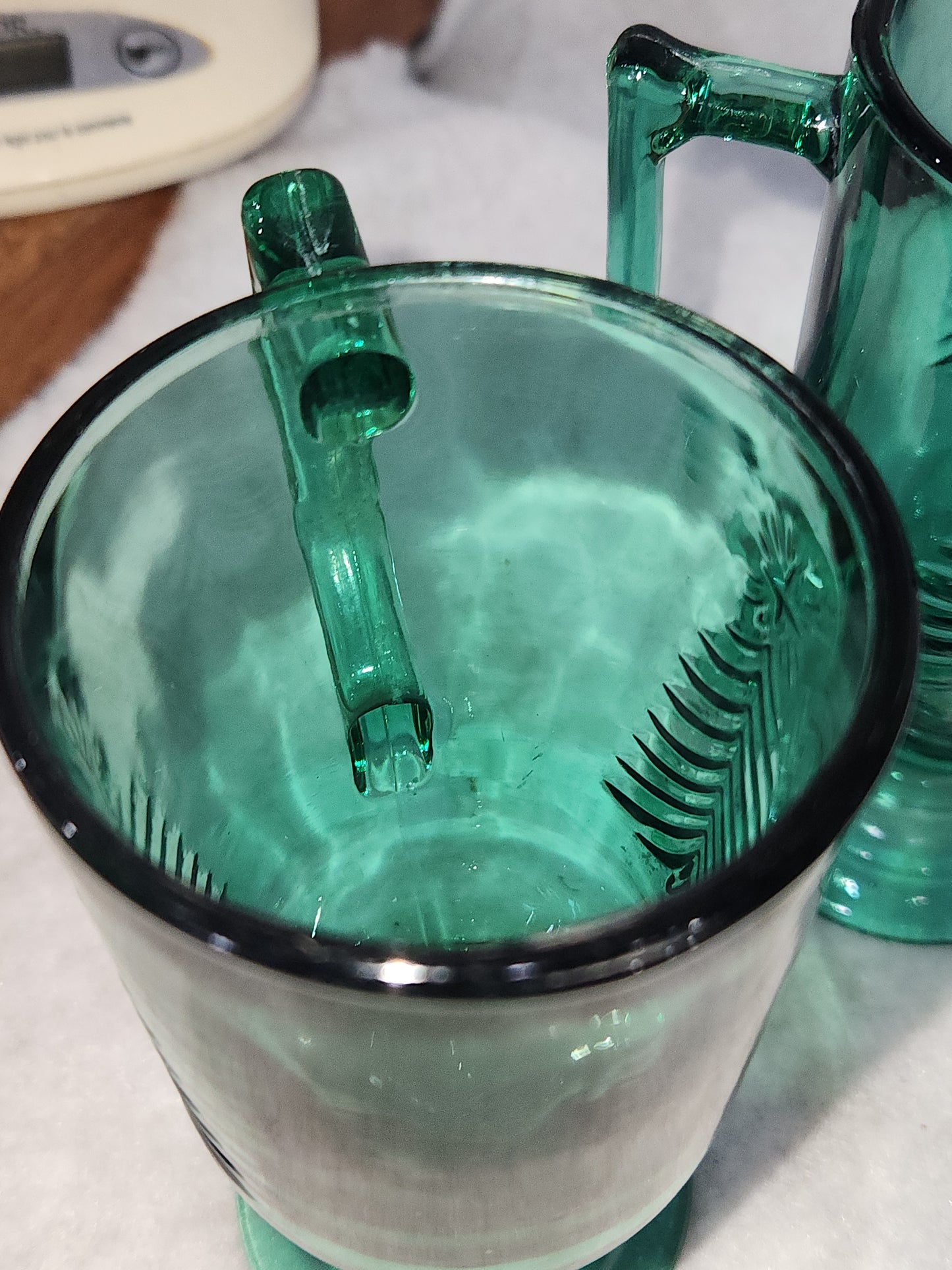 Vintage Indiana Glass Evergreen Tree Holiday Classic Footed Mug Set of 3 - 7oz mug5