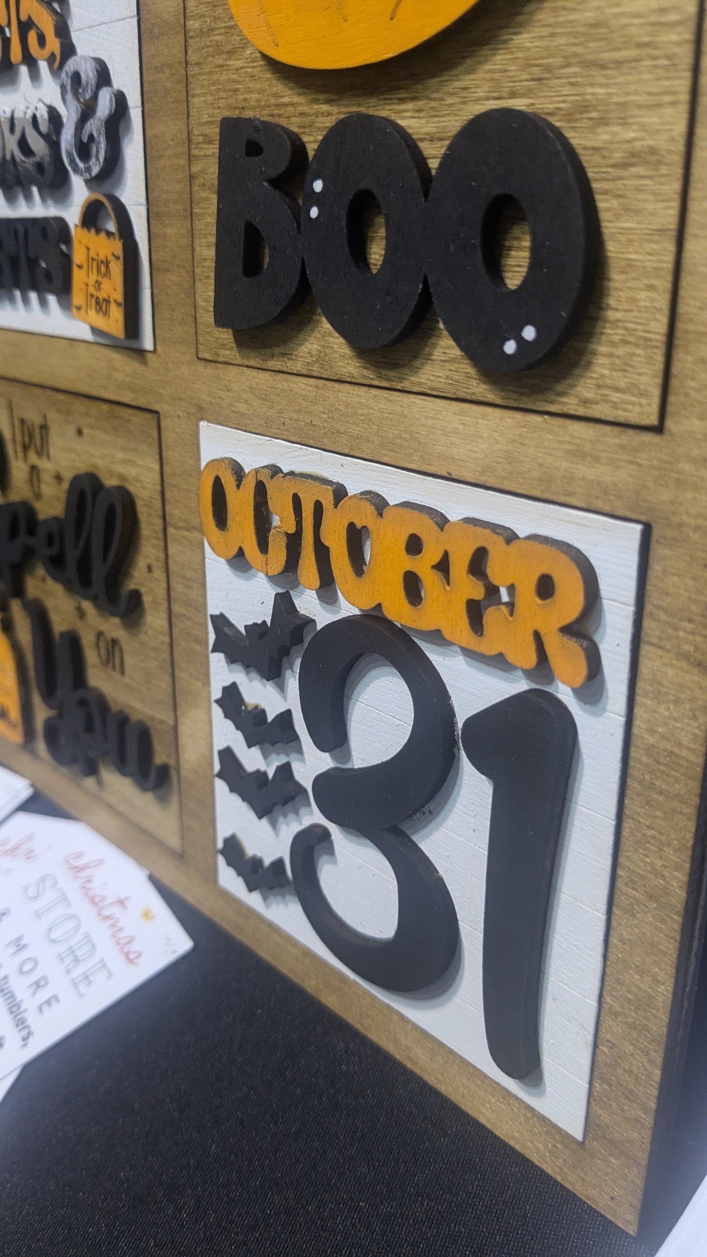Interchangeable Flat tiered tray Halloween refill, no frame included.