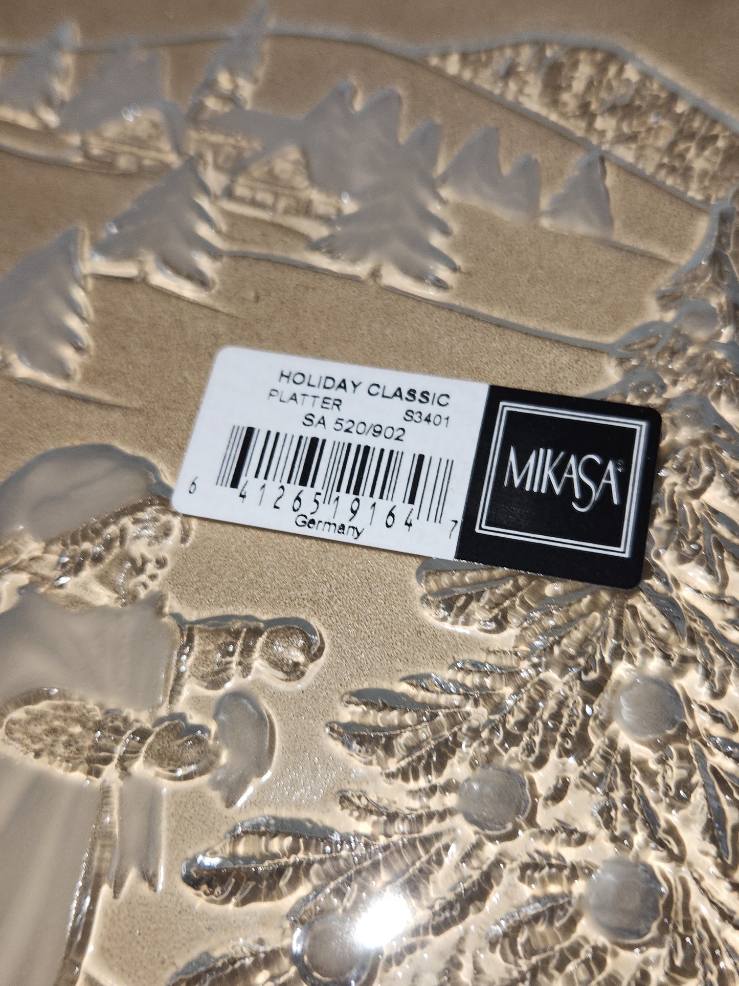 Vintage Mikasa Holiday Classics Christmas Platter Frosted Christmas Platter NIB mk29