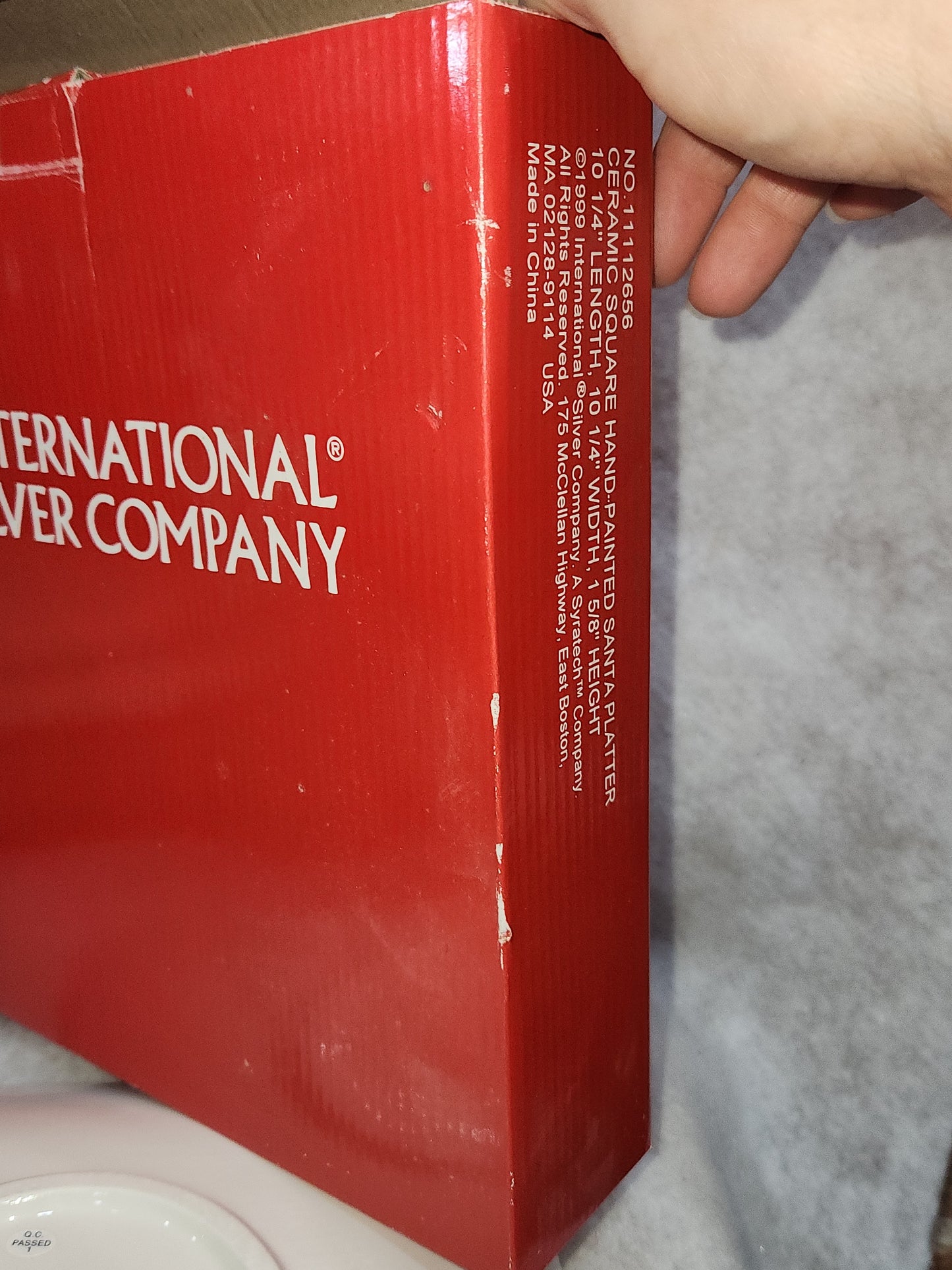 International Silver Company Square Santa Plate 10 1/4" pla99