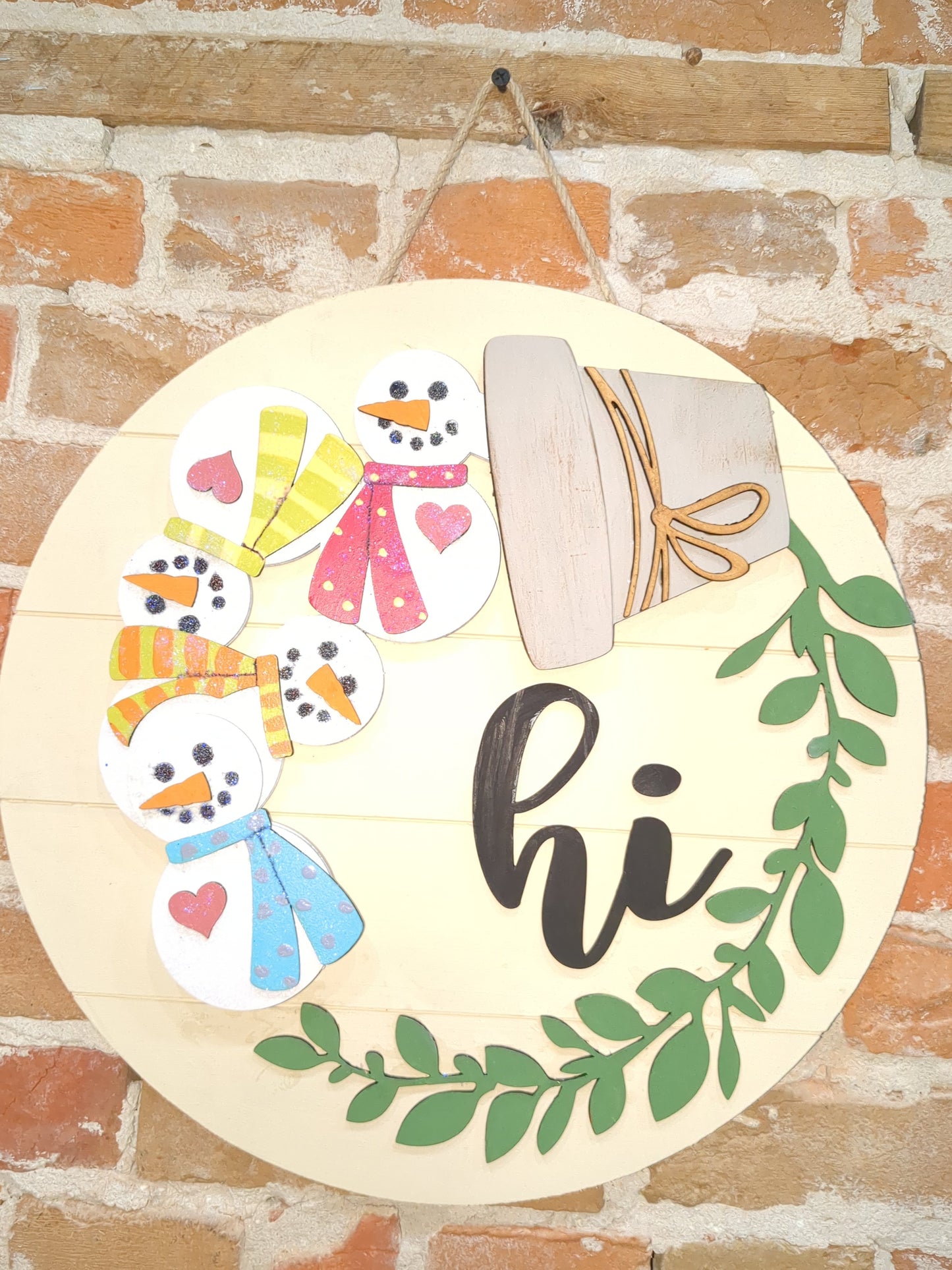 Cream, Pot spilling contents interchangeable door sign