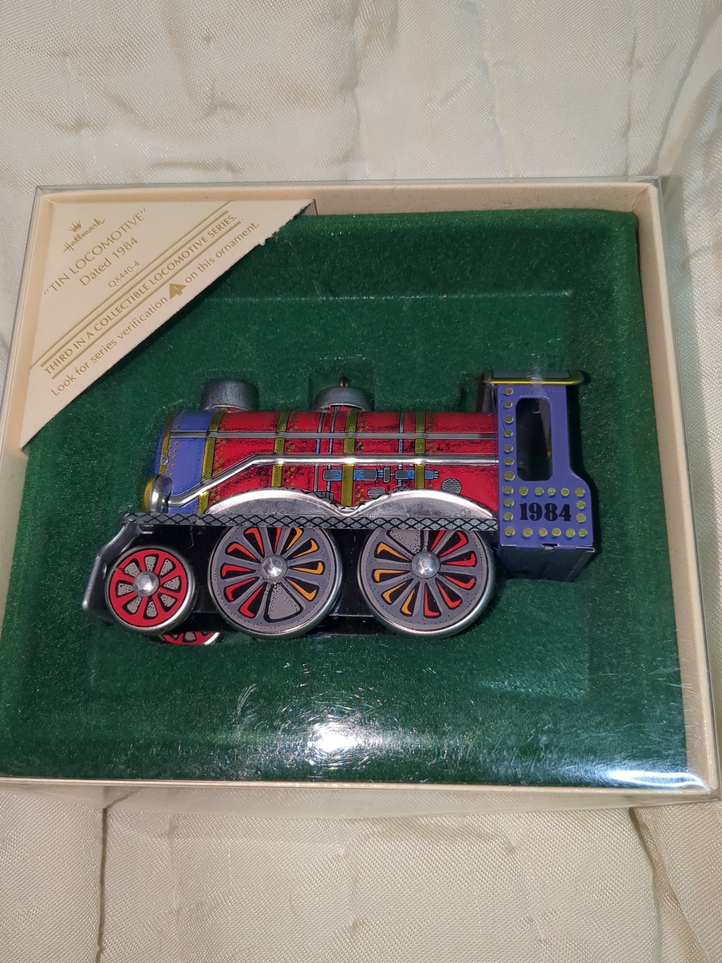 Vintage 1984 Hallmark tin locomotive series train #3 hh293