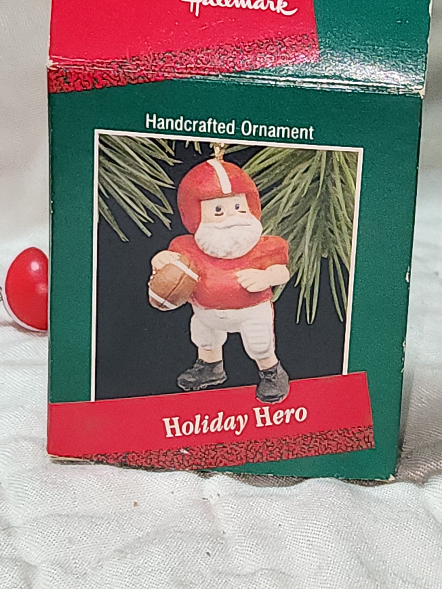 Vintage Hallmark Keepsake Ornament 1988 Holiday Hero Football Player