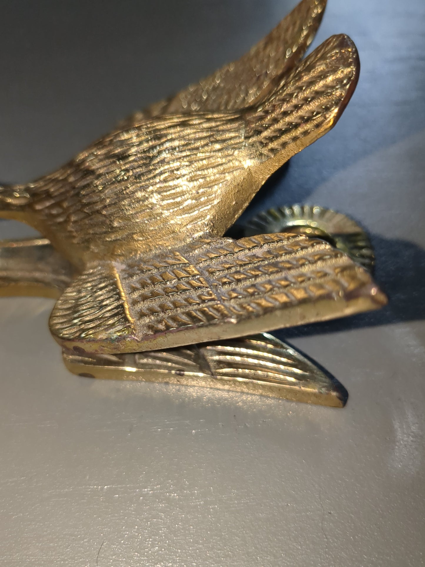 Vintage Virginia Metalcrafters Brass Goose Duck Paper Weight Clip Letter Holder br11