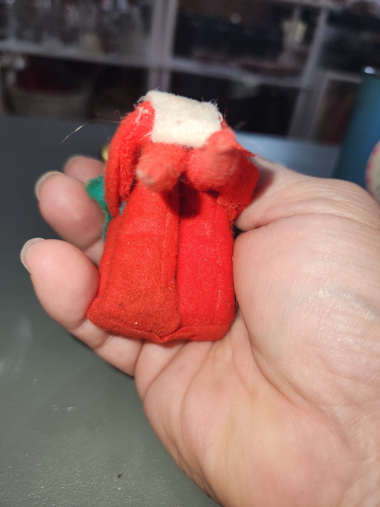 Vintage Rubber Face Knee Hugger Elf Pixie Mid Century Modern Christmas elf27
