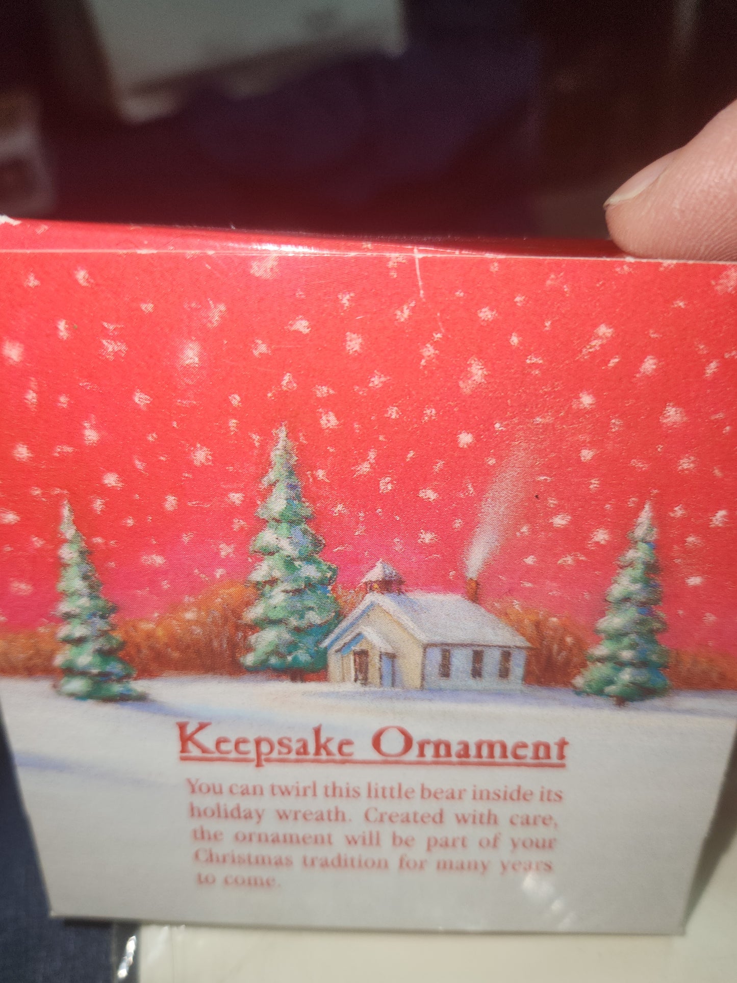 Vintage Hallmark Keepsake Ornament Loving Bear 1988 has box