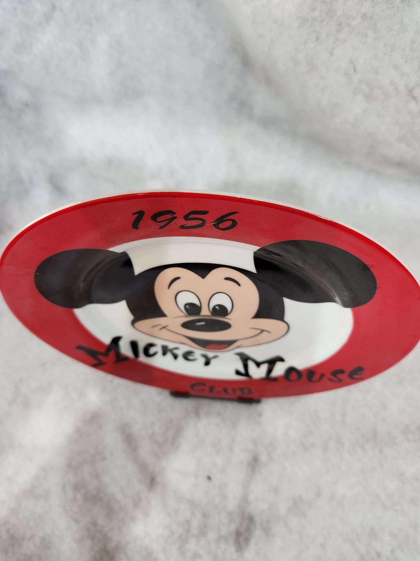 Vintage Mickey Mouse Club 8” ceramic Plate 1956 pl82