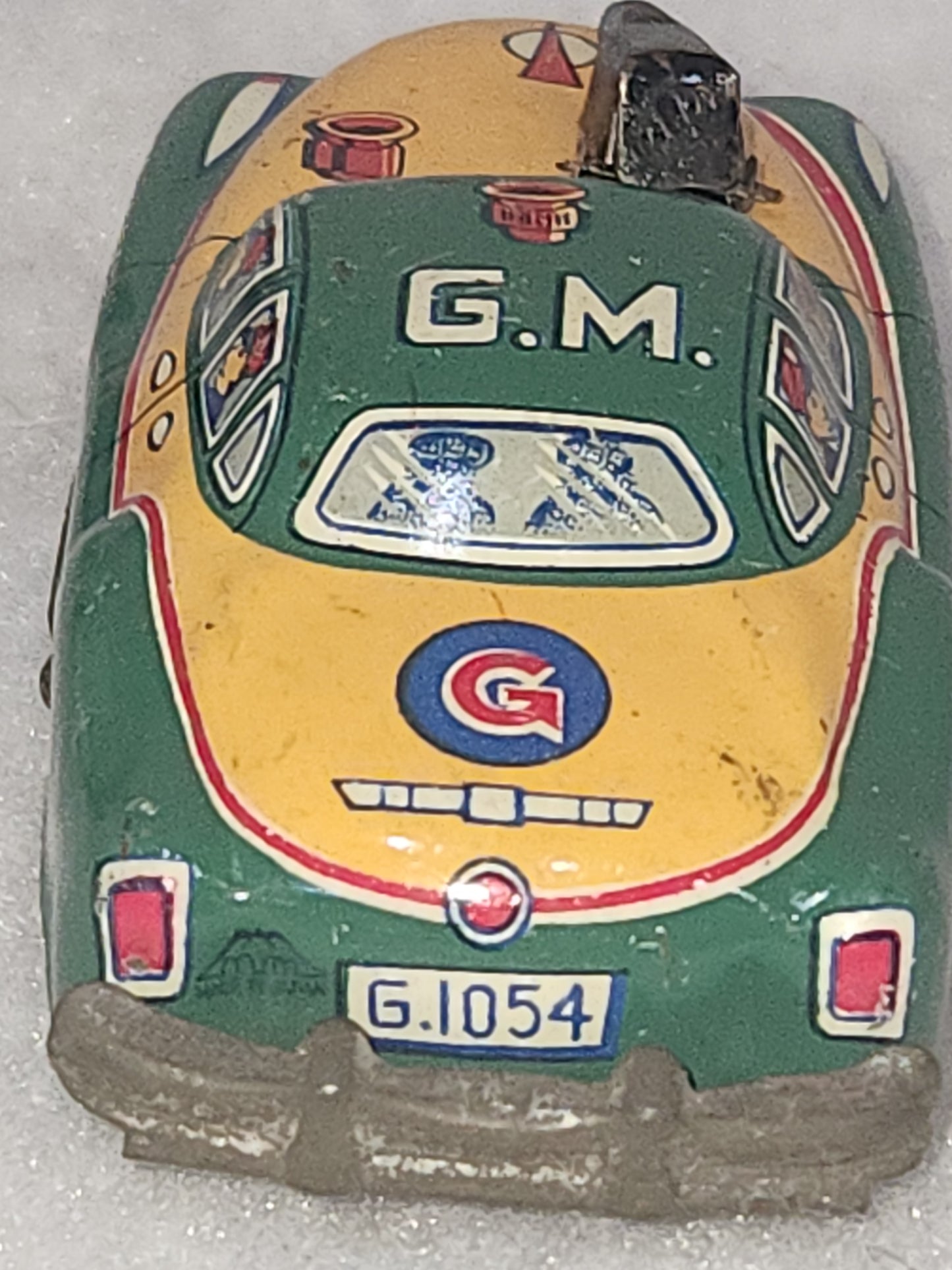 Vintage G-Men Gangster Tin Litho Toy Car Japan car6