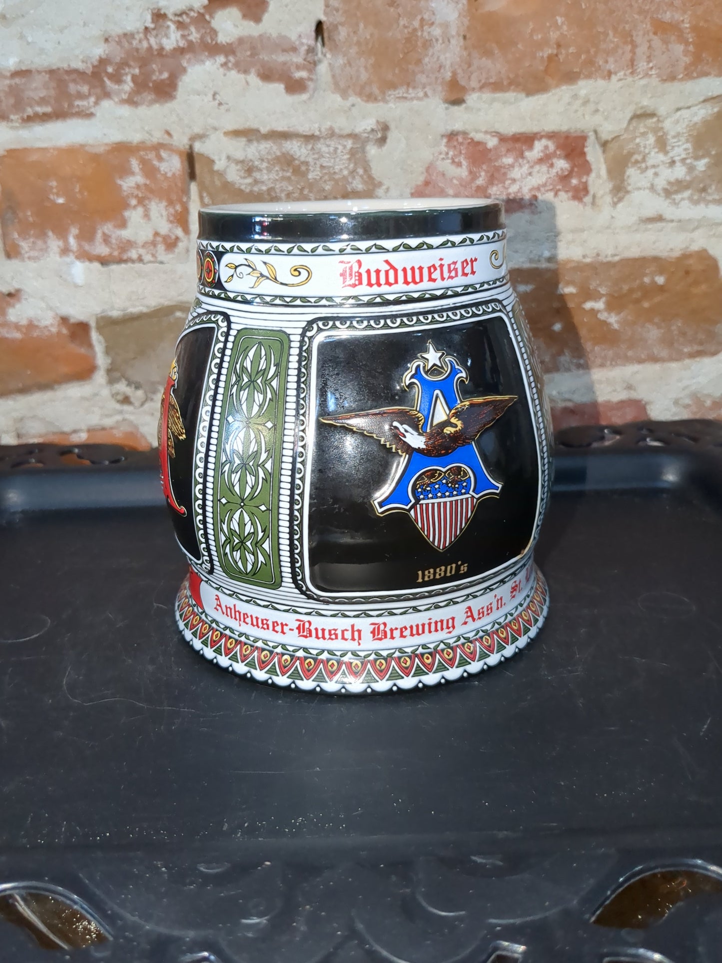 Budweiser Mug A& E 1872 Edition 1st in series 1992 black