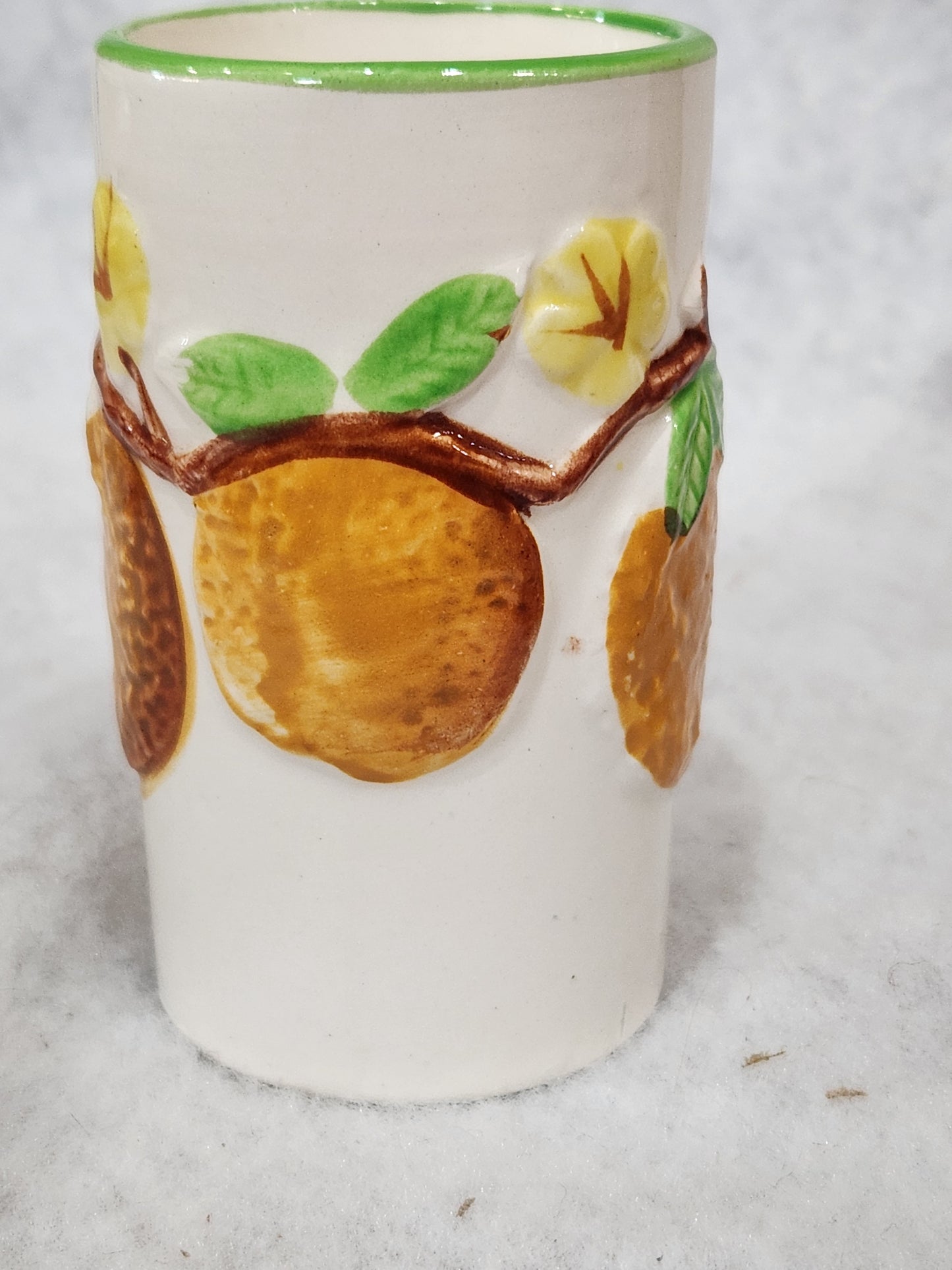 Vintage 1950s Napcoware Ceramic Orange Juice replacement glass originally came with a pitcher and set of glasses C-6240 made in Japan g70