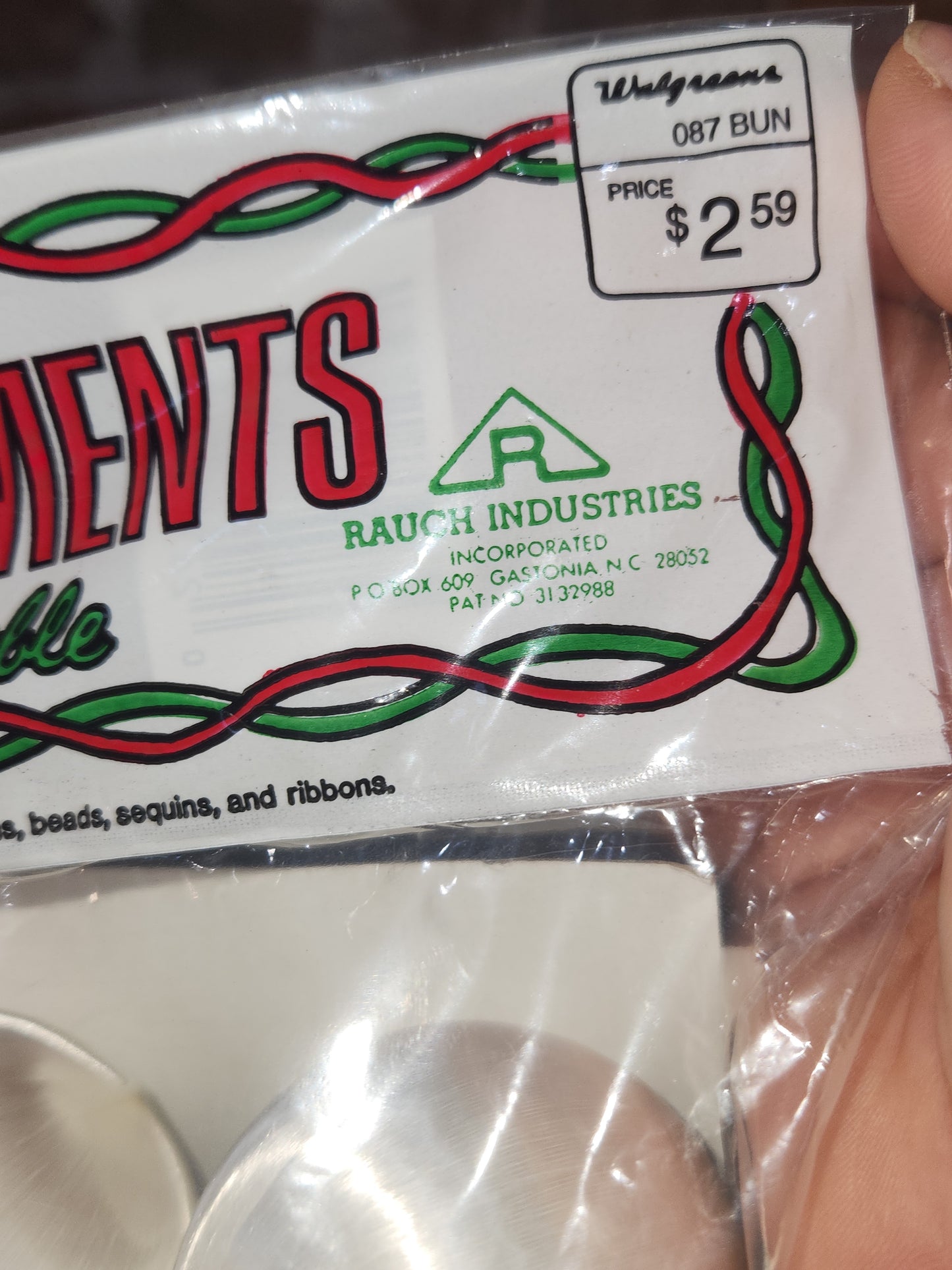 Vintage Pyramid set of 18 Satin unbreakable ornaments 2" unopened NOS bgo8