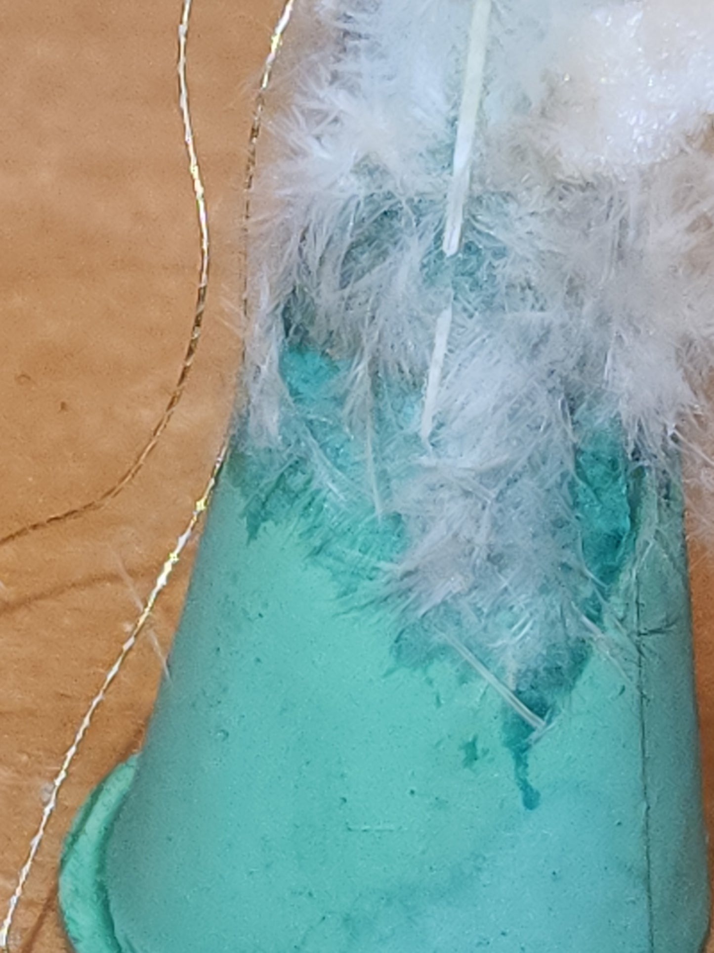 Vintage Commodore Japan Spun Cotton Lady Choir Christmas Ornament AS IS