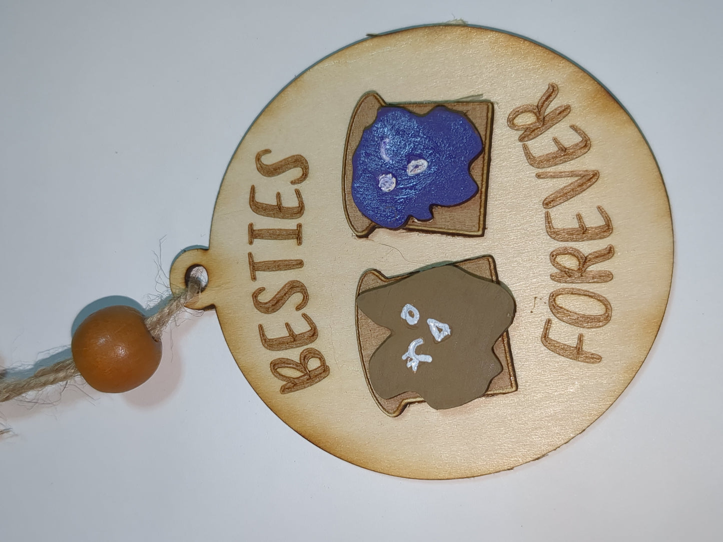 Ornament or car charm Besties Foreve