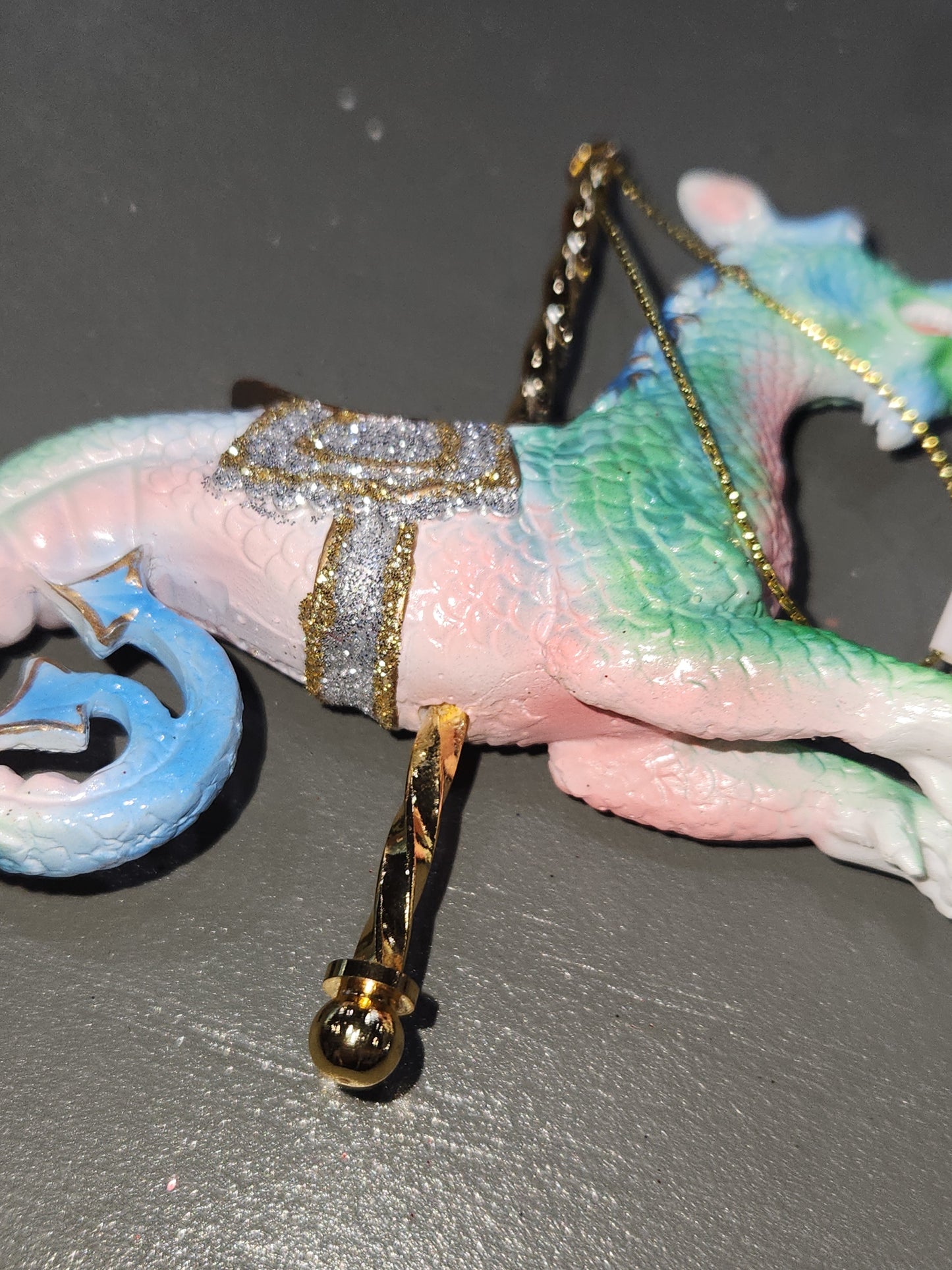 4" Resin Carousel Ornament Sea Monster co10