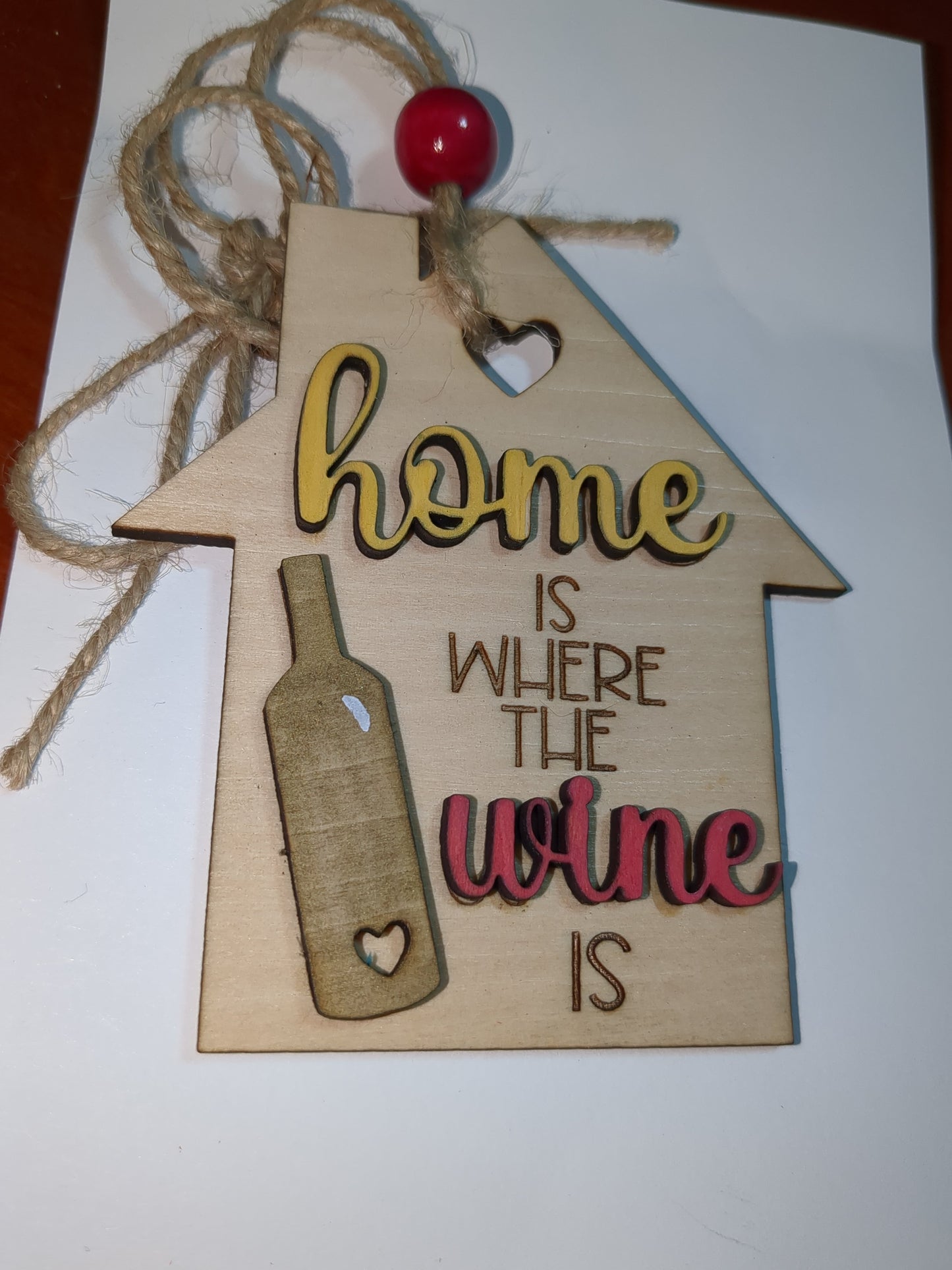 Wine tag "home is where the wine is" ho4