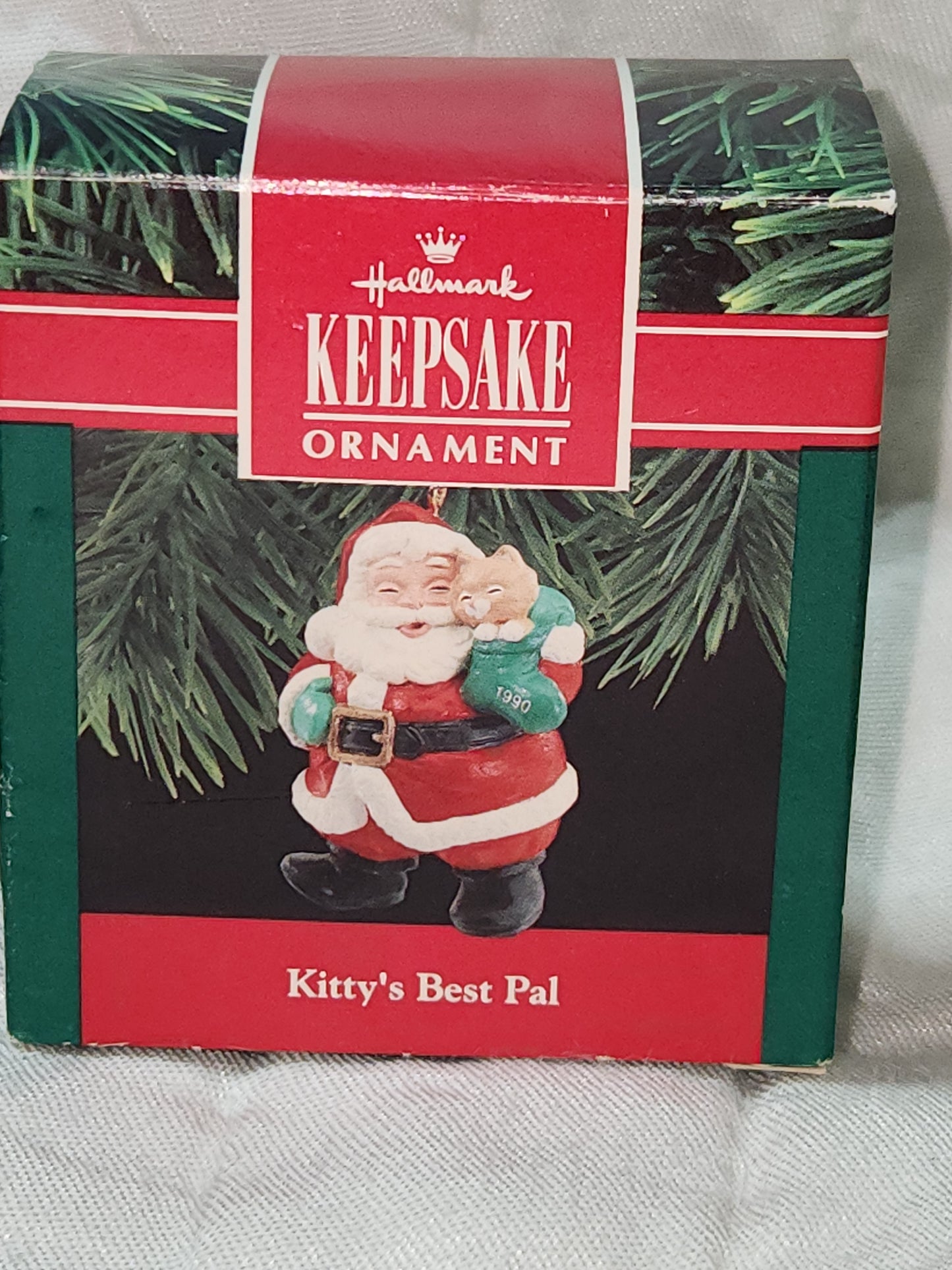 Vintage Hallmark Keepsake Ornament 1990 Kitty's Best Pal