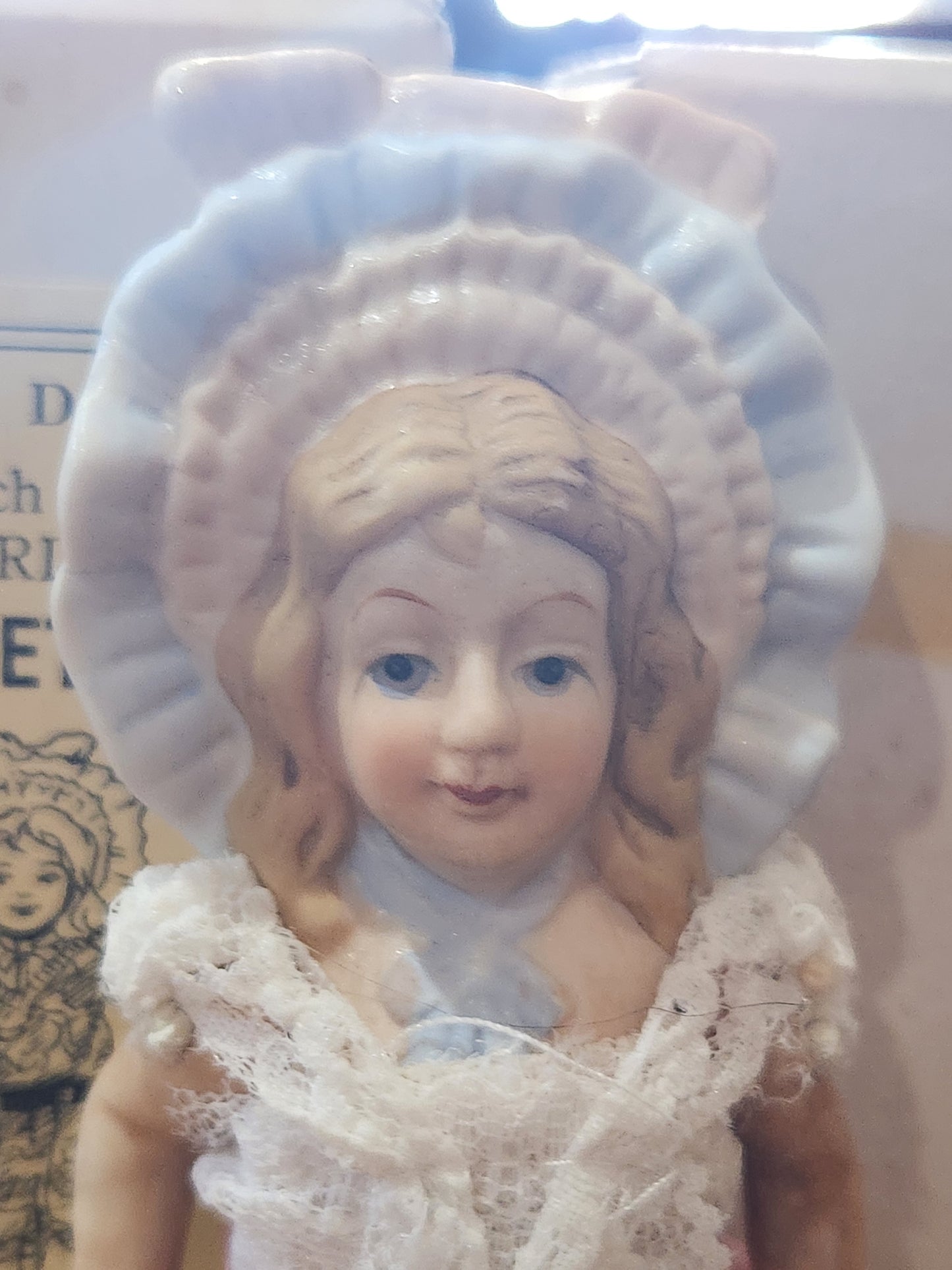 Vintage Shackman French Bisque Bonnet Doll in original box Charlotte doll87