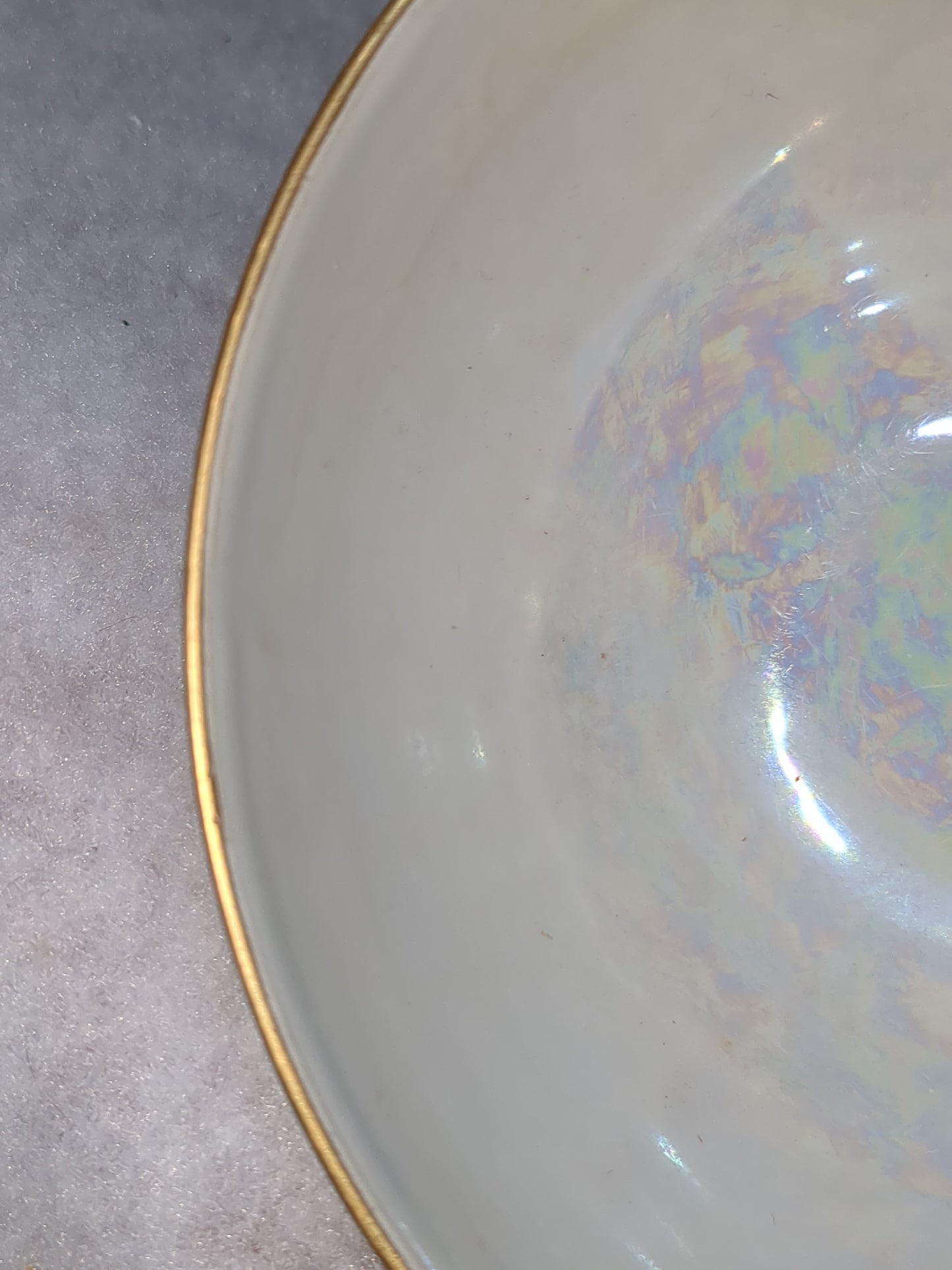 Antique Royal Rudolstadt Prussia iridescent gold trimmed gold butterfly gold footed bowl bwl54
