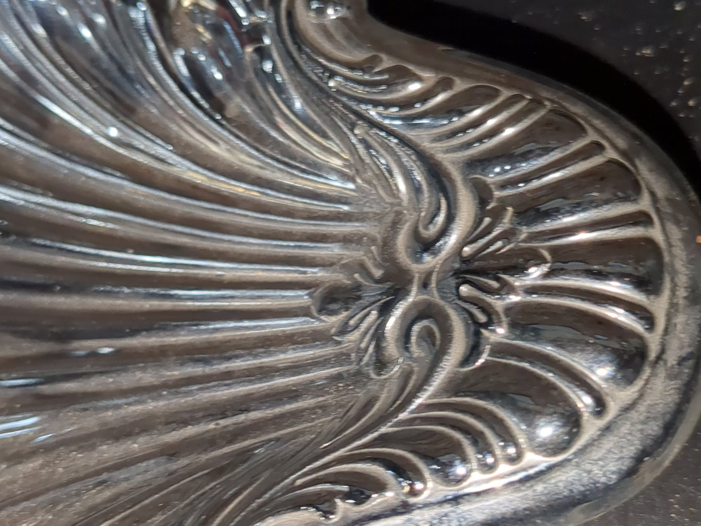Vintage silverplated Shelton Ware Scalloped Serving Dish spoon rest trinket dish sil56