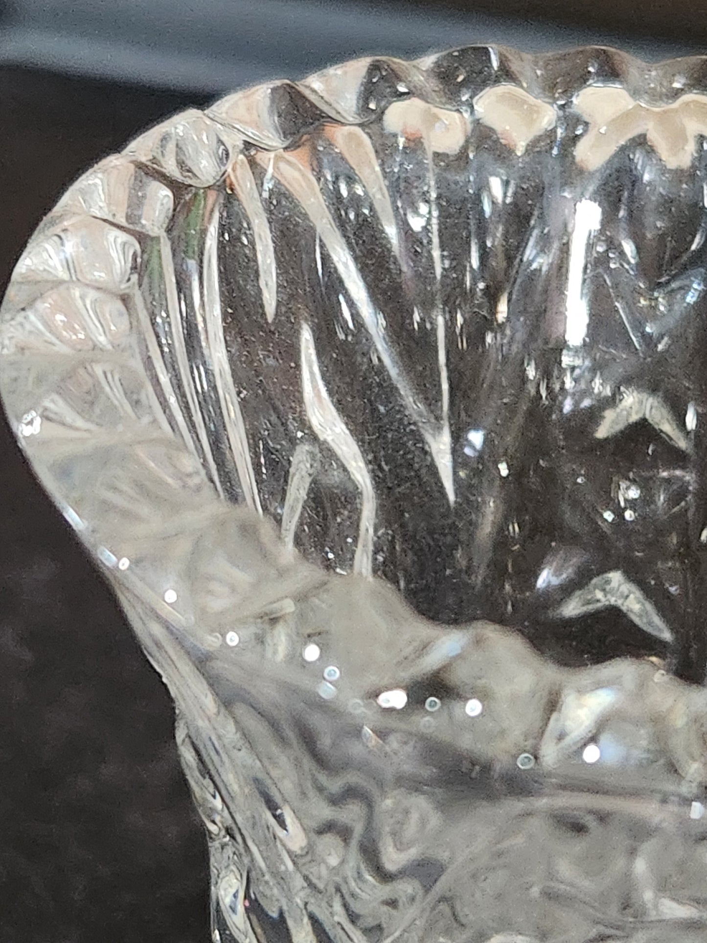 Vintage Mid Century Glass Crystal Yugoslavia Zajecar Vase or toothpick holder vas67