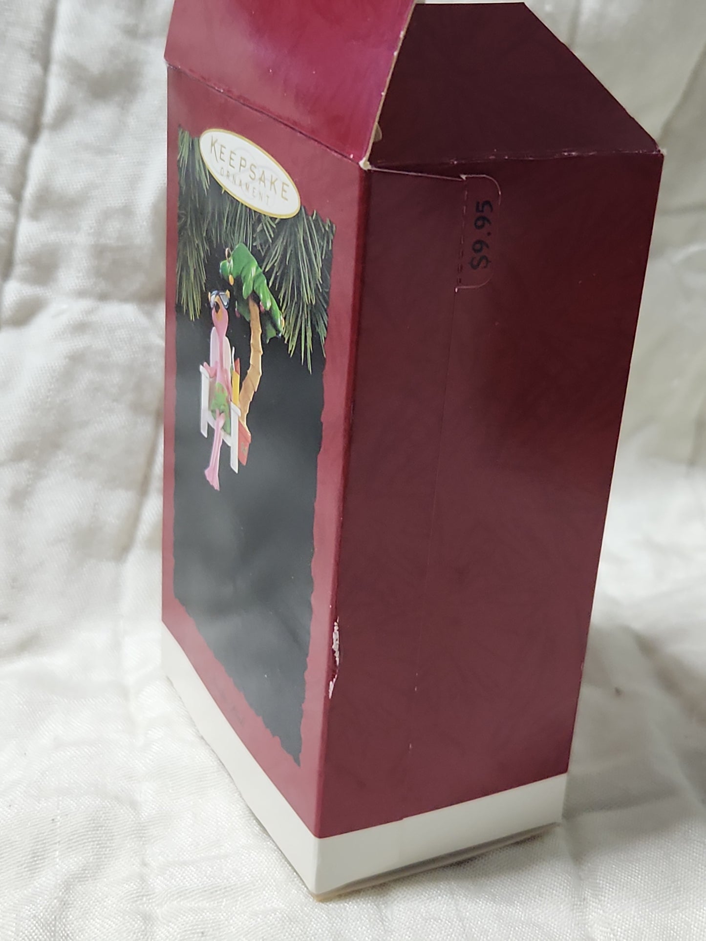 Vintage Hallmark Keepsake Ornament 1994 In the Pink Flamingo lounging