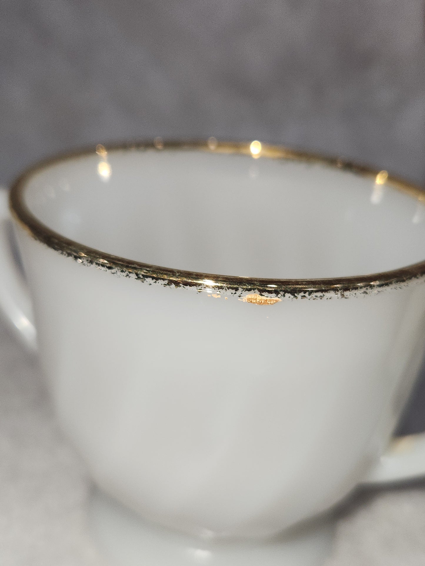 Vintage Fire King White Milk Glass Ribbed Swirl Tea Cup Oven Ware sugar bowl fk6
