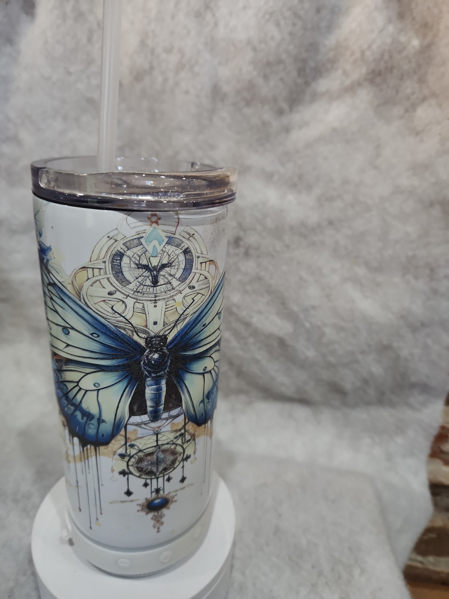 17 Oz Speaker, can cooler, & Tumbler With Butterfly stb6